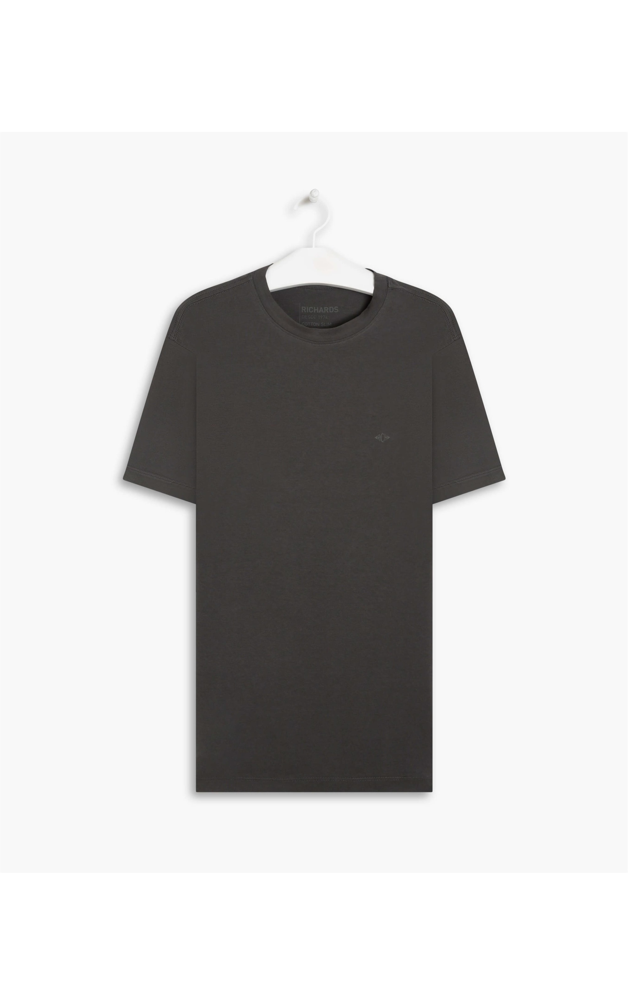 T-Shirt Cotton Slim Basic Musgo