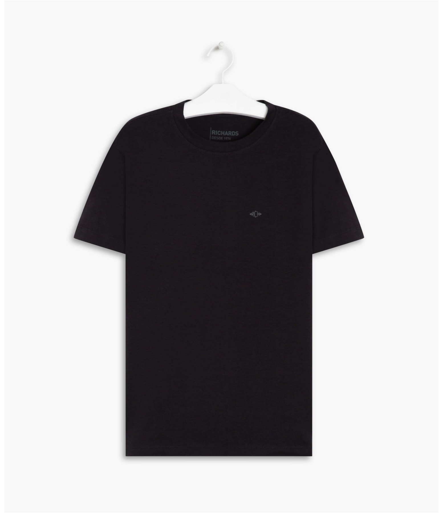 T-Shirt Cotton Slim Basic Preto