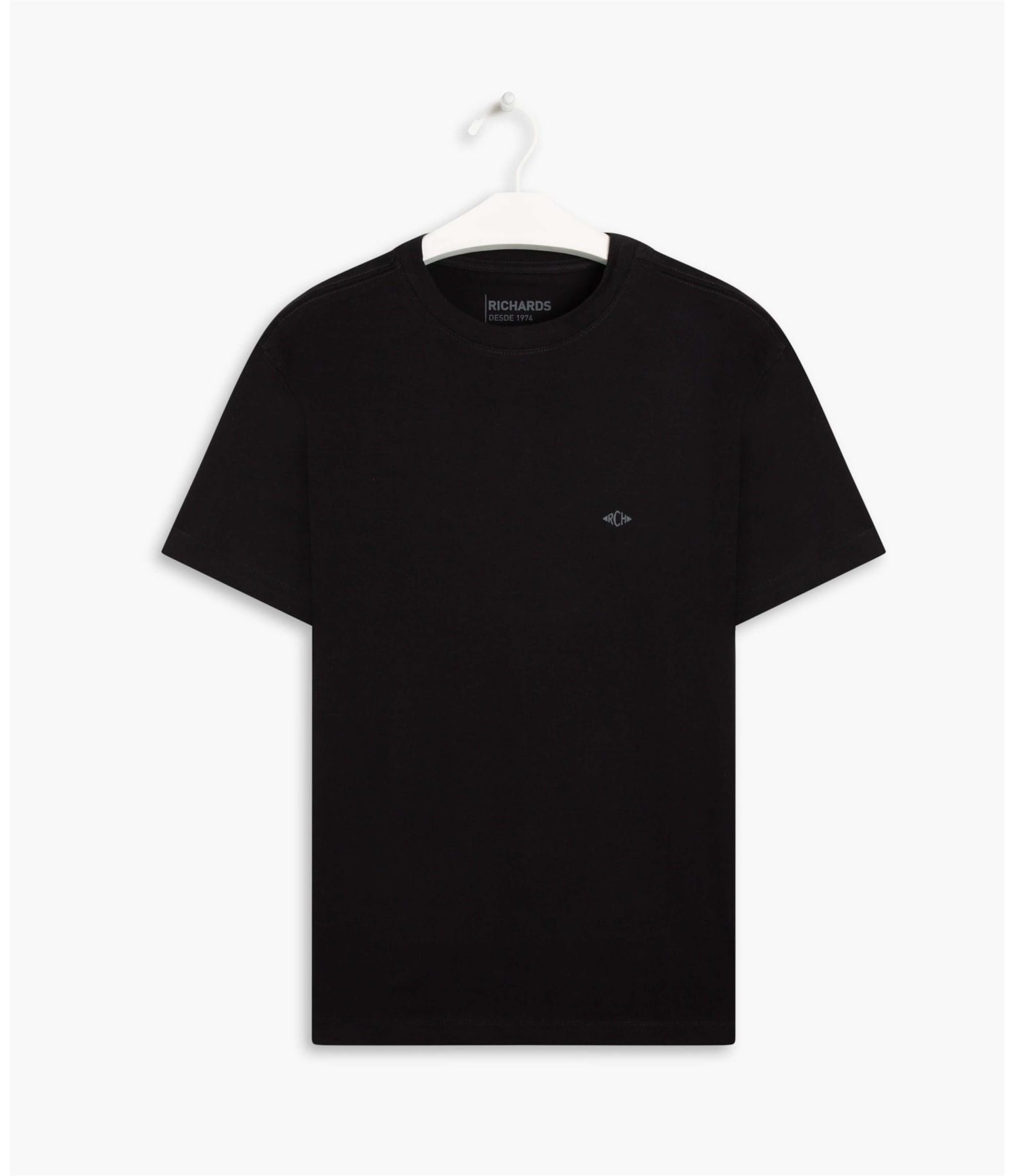 T-Shirt Cotton Slim Basic Preto