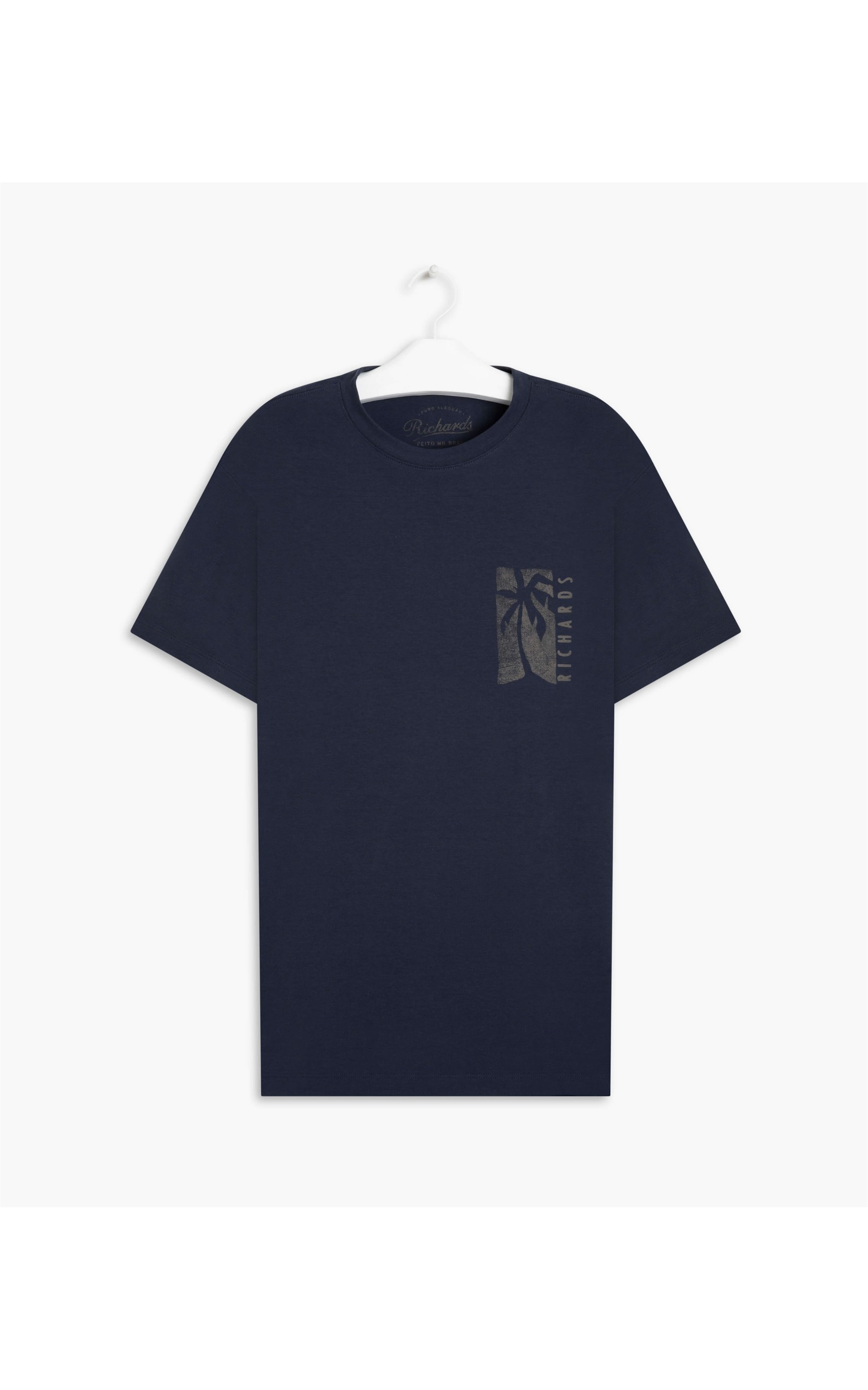 T-Shirt Cotton Slim Palm Shadow Marinho
