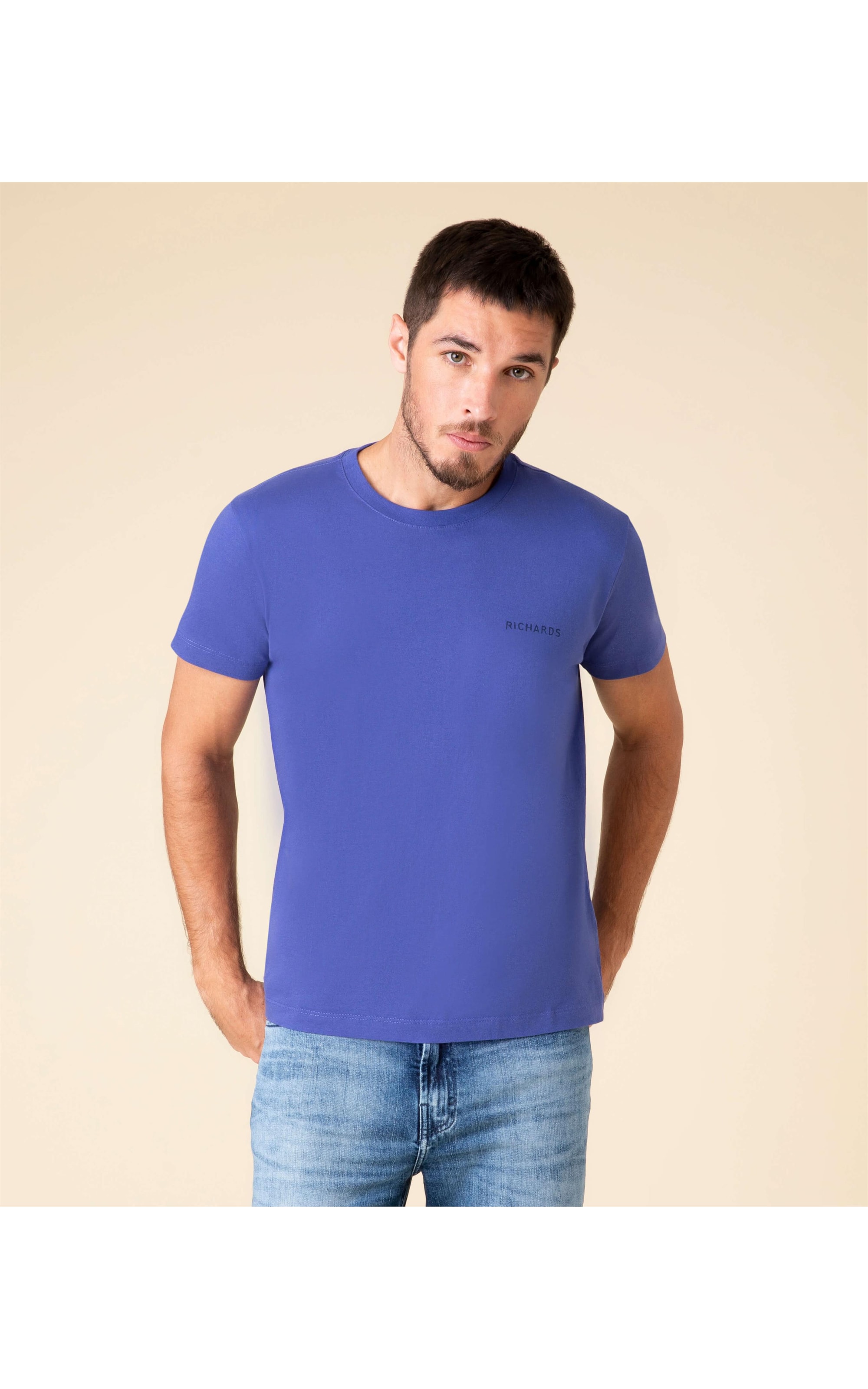 T-Shirt Decote Careca Fame Mc Azul Bic