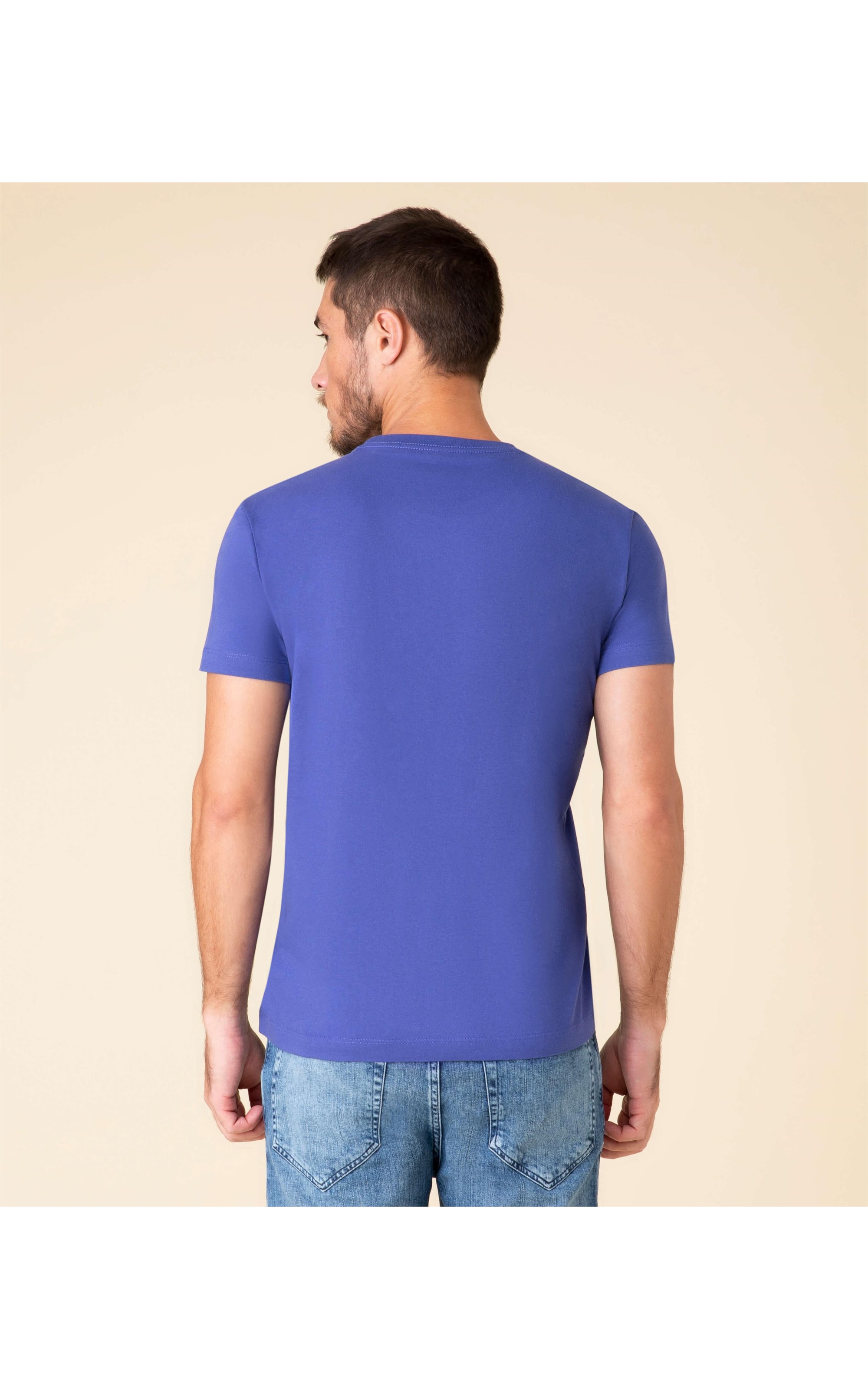 T-Shirt Decote Careca Fame Mc Azul Bic