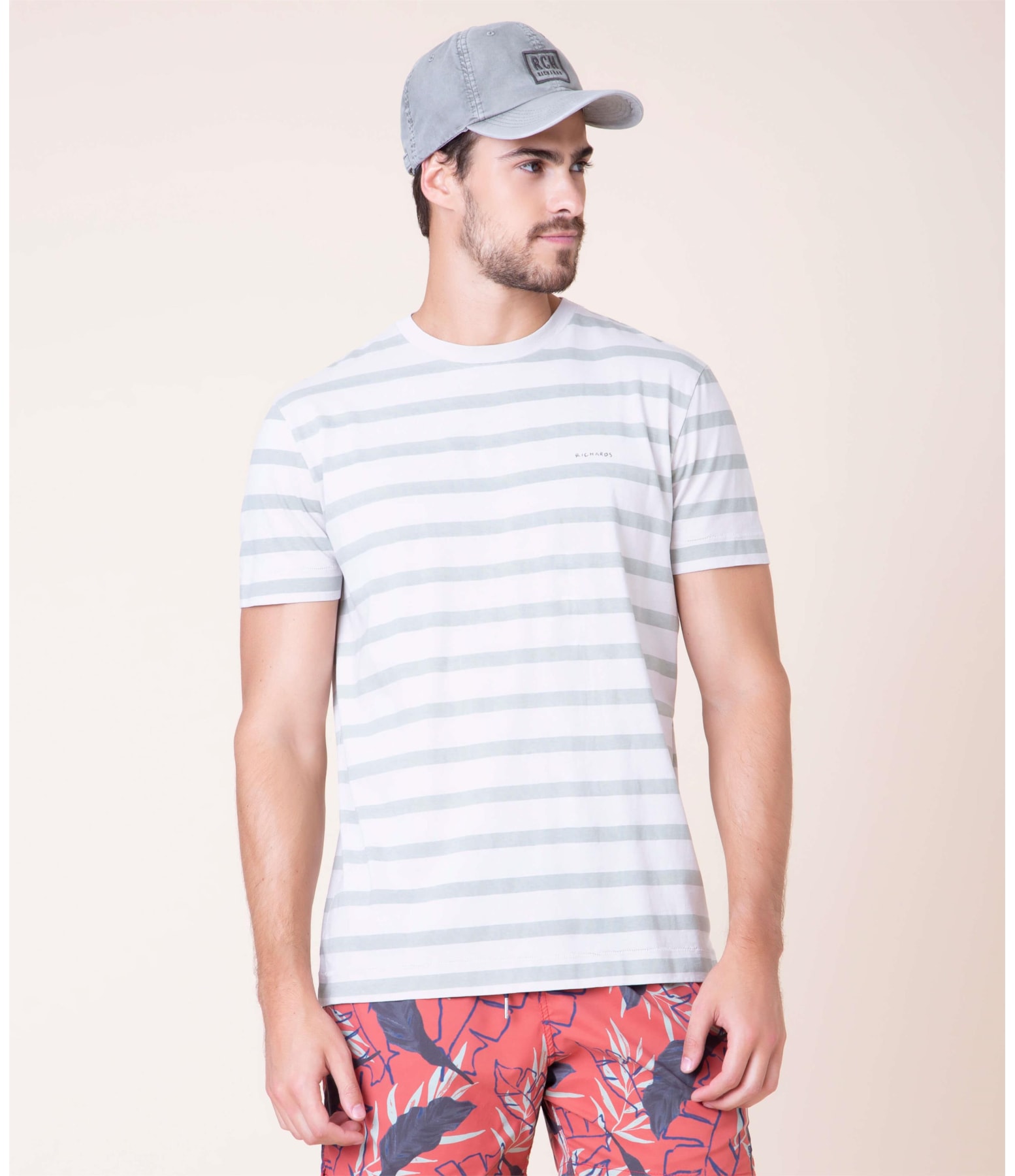 T-Shirt Estampada Listrada Mc Sandy