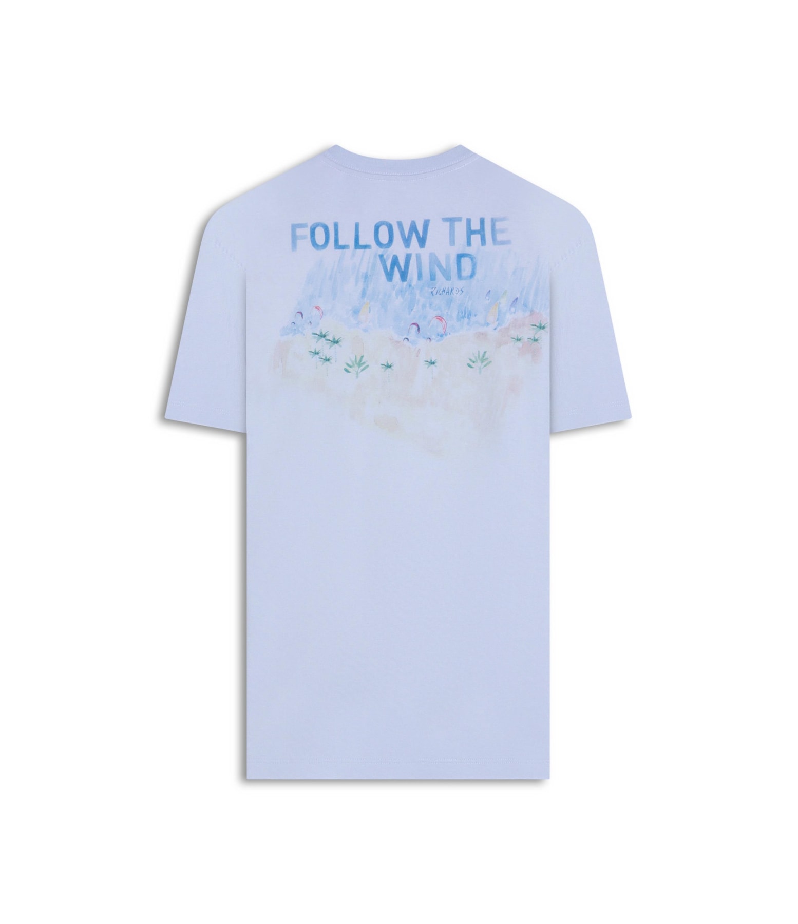 T-Shirt Follow The Wind Mc Bf Azul Seco