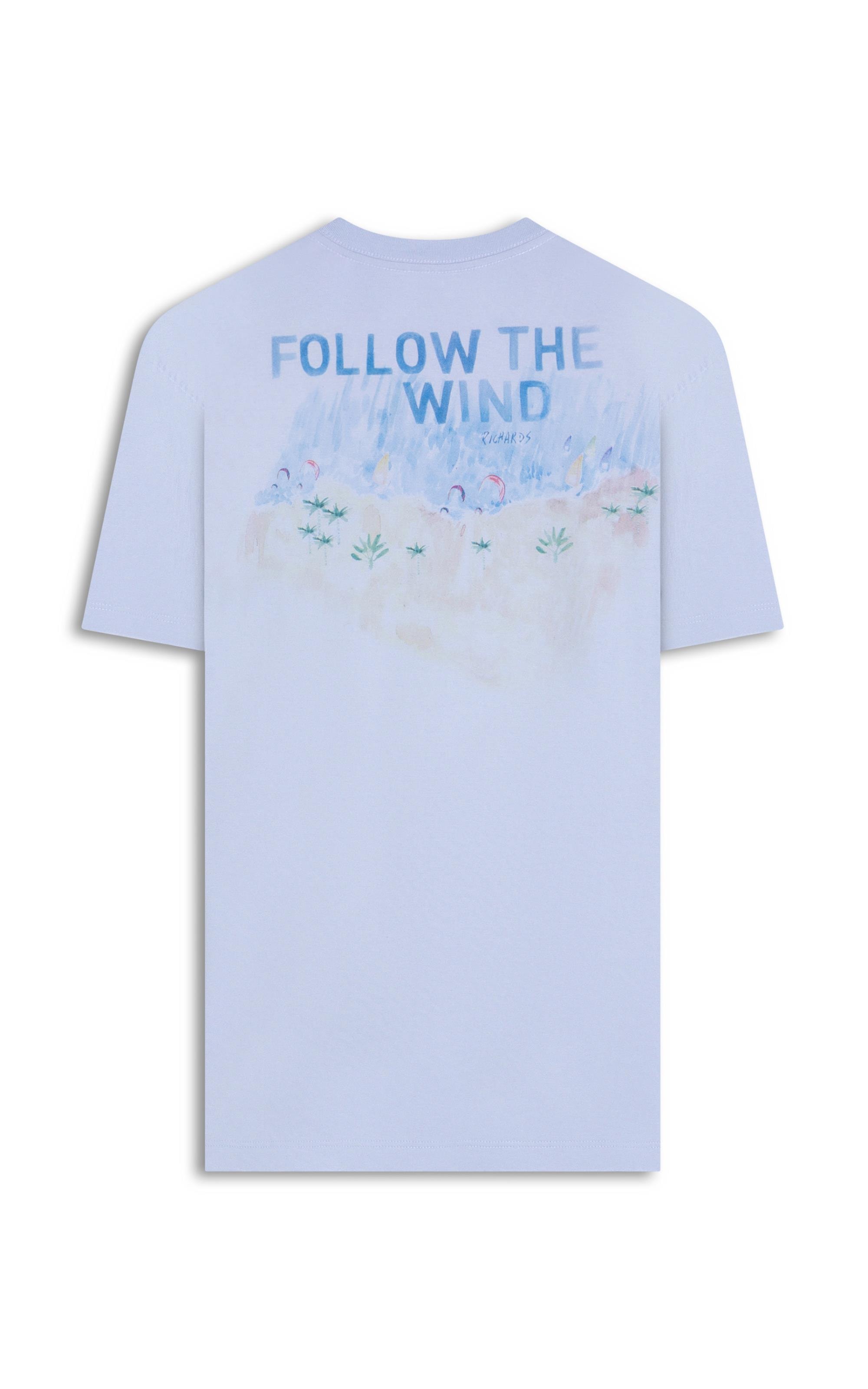 T-Shirt Follow The Wind Mc Bf Azul Seco