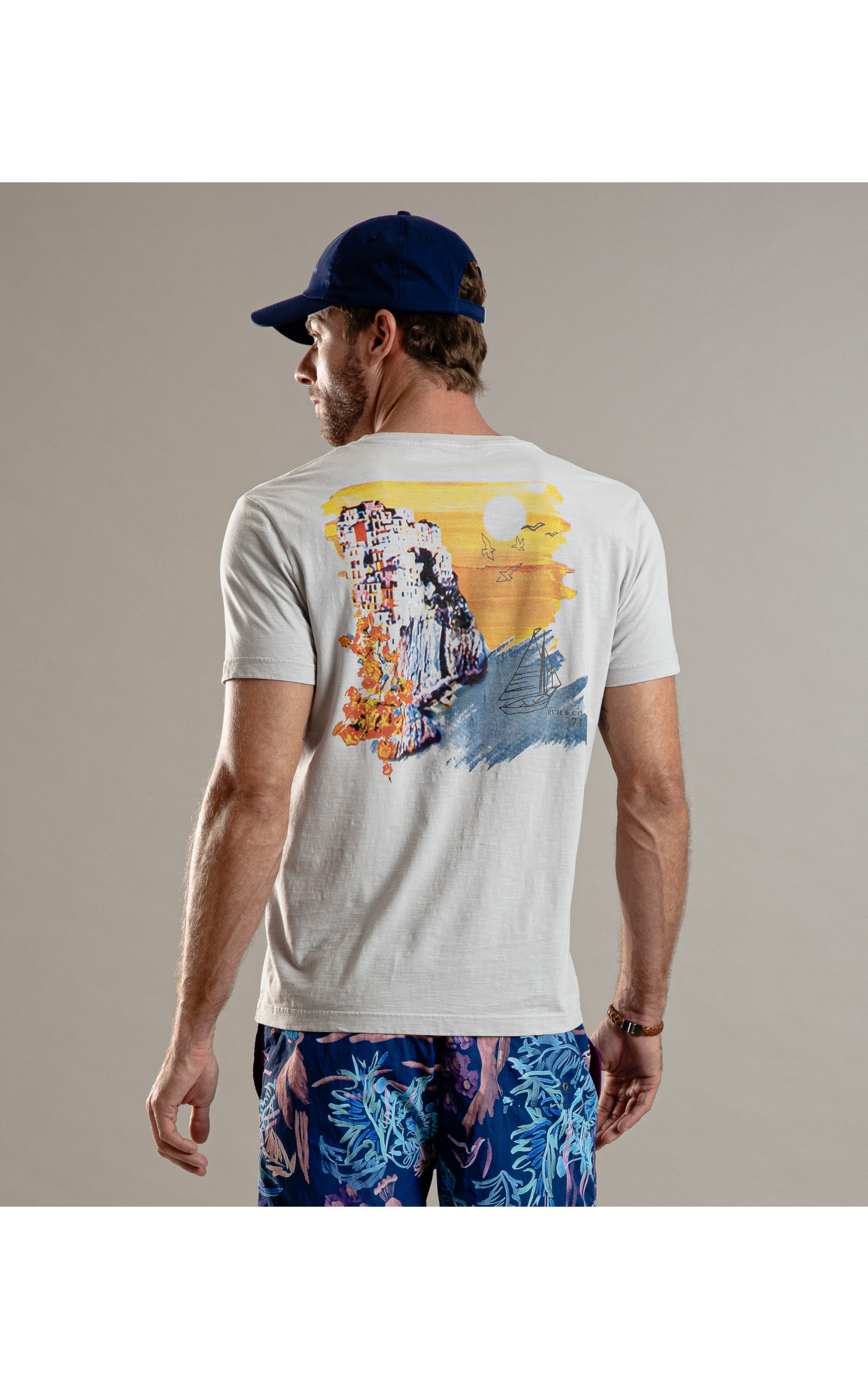 T-Shirt Gd Flame Amalfi Prata