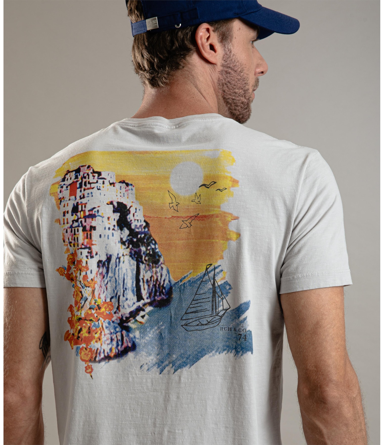 T-Shirt Gd Flame Amalfi Prata