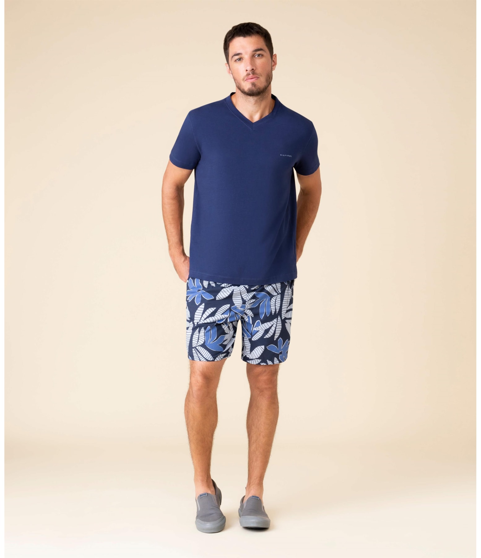 T-Shirt Gola v 40.1 Com Elastano Mc Dark Navy
