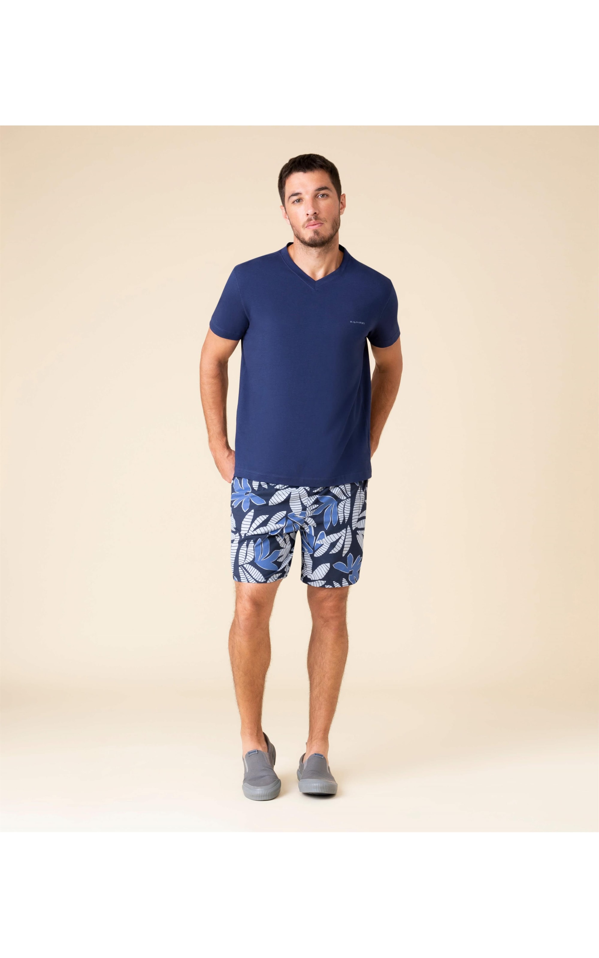 T-Shirt Gola v 40.1 Com Elastano Mc Dark Navy