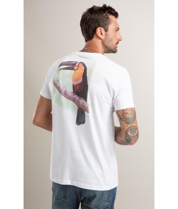 T-Shirt Instituto Tucano Bico Preto Branco