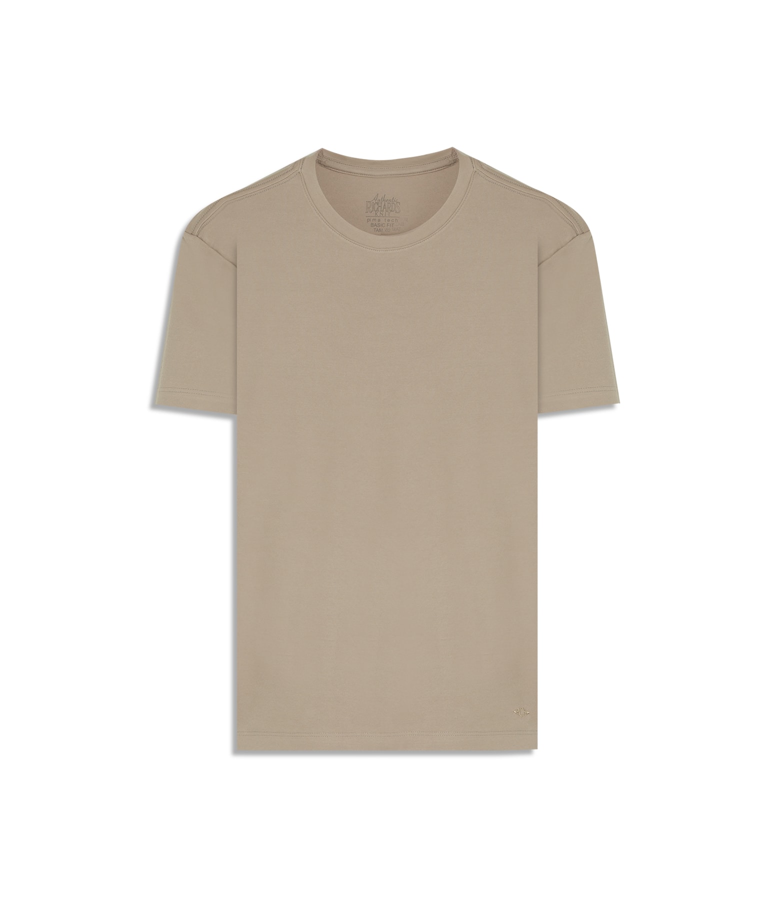 T-Shirt Interlock Pima Mc Bf Areia