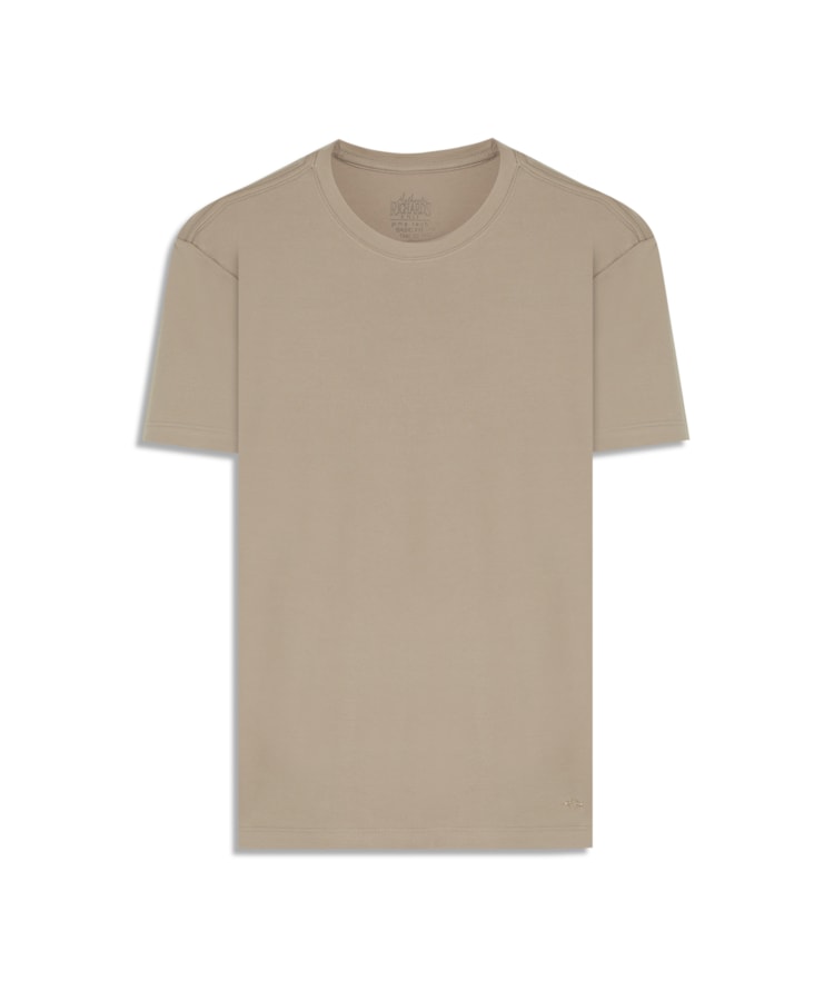 T-Shirt Interlock Pima Mc Bf Areia