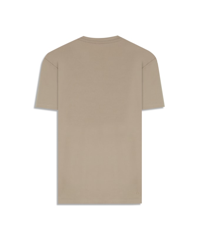 T-Shirt Interlock Pima Mc Bf Areia
