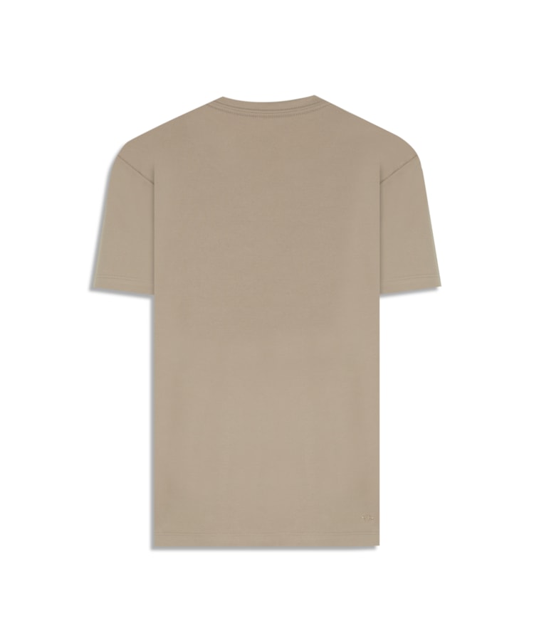 T-Shirt Interlock Pima Mc Bf Areia