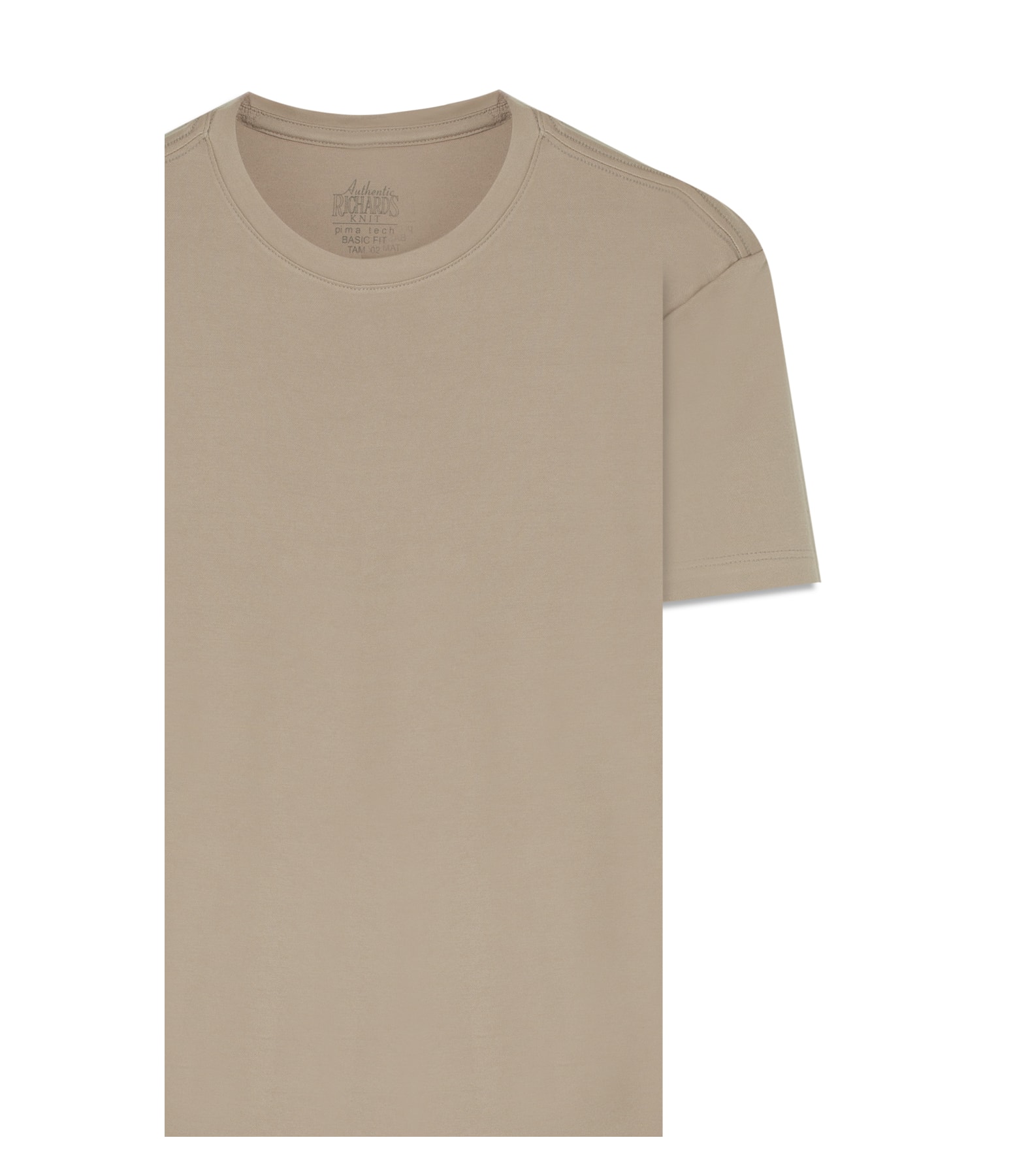 T-Shirt Interlock Pima Mc Bf Areia