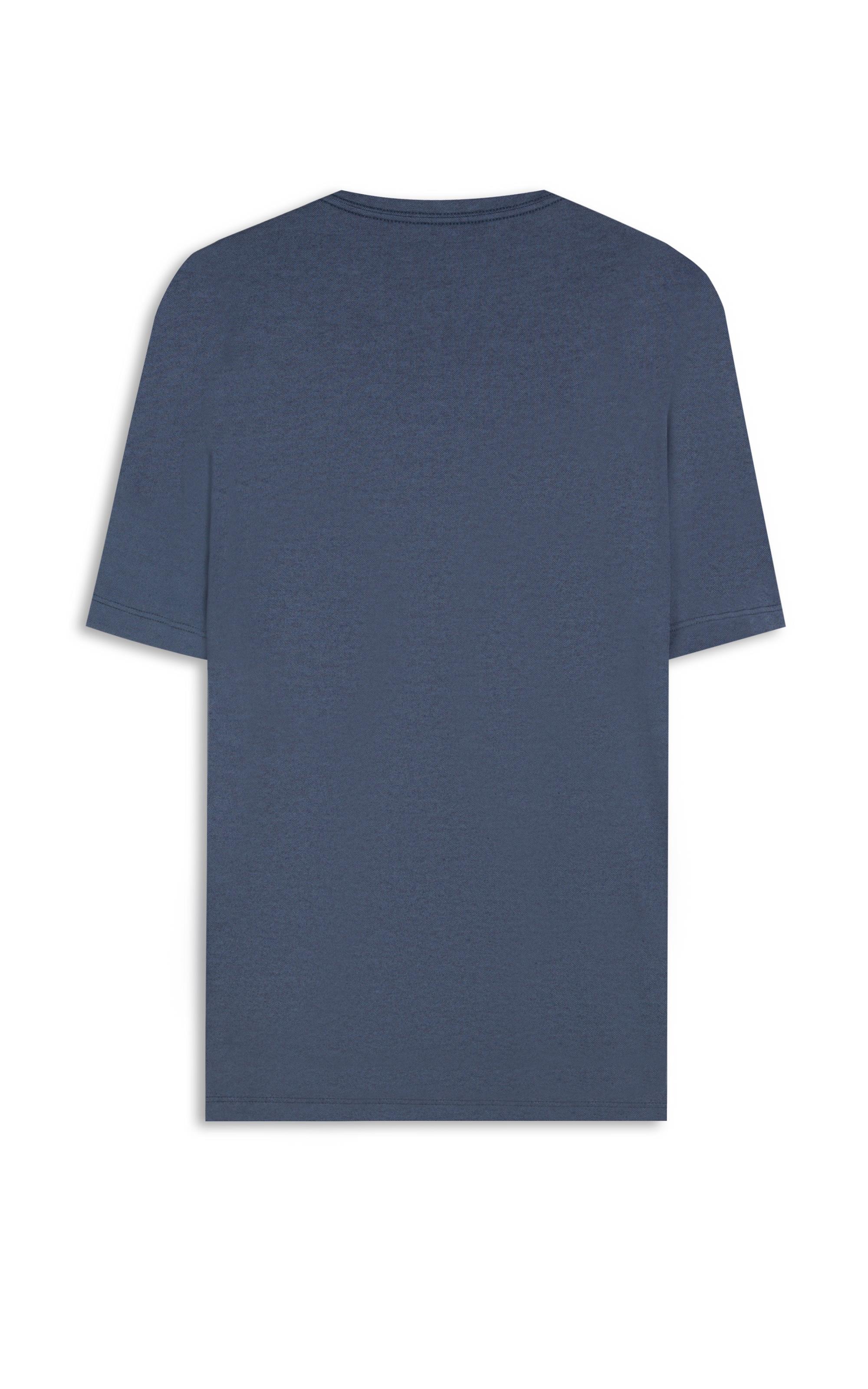 T-Shirt Interlock Pima Mc Bf Azul Pervante