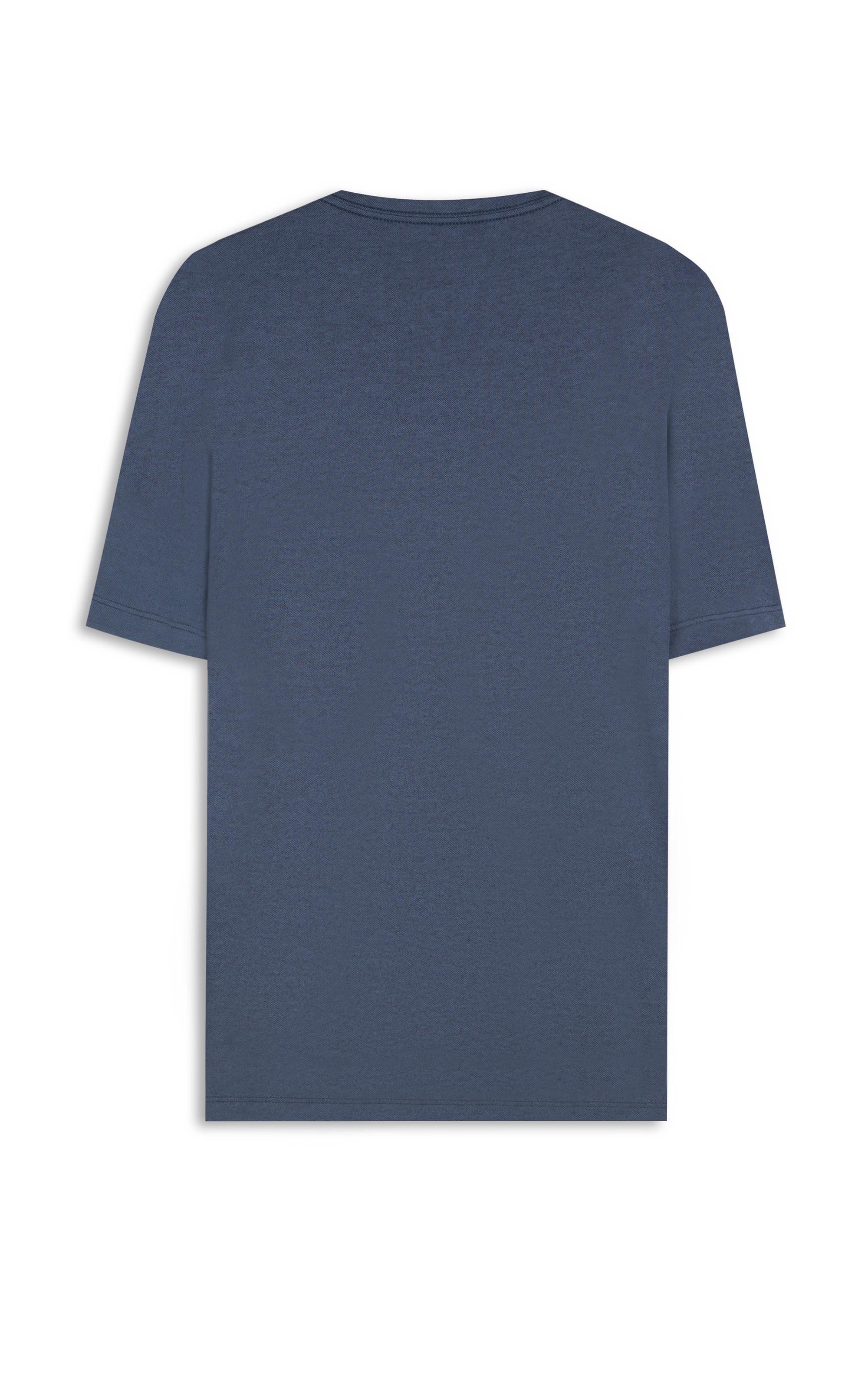 T-Shirt Interlock Pima Mc Bf Azul Pervante