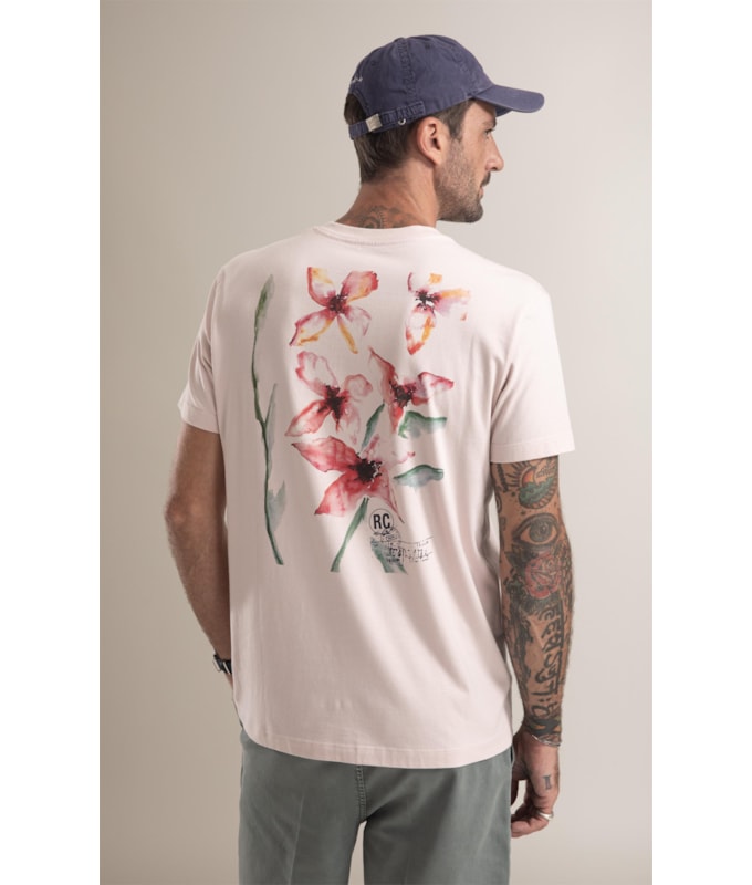 T-Shirt  Jardim Rosa Dusty
