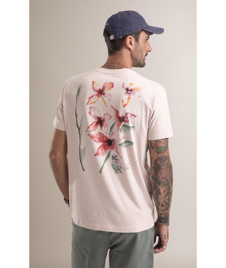 T-Shirt  Jardim Rosa Dusty