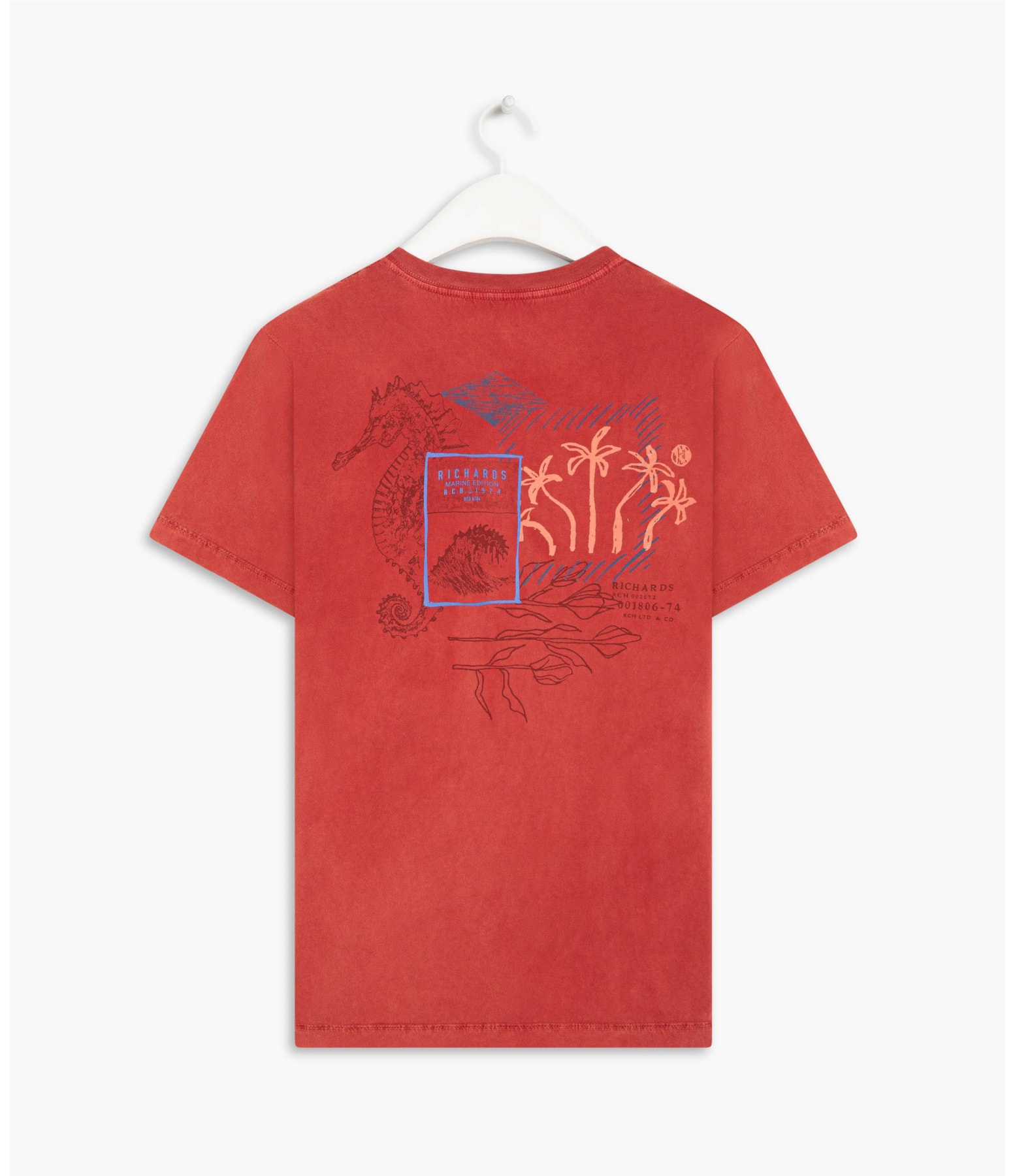 T-Shirt Laundry Collage Costas Vermelho