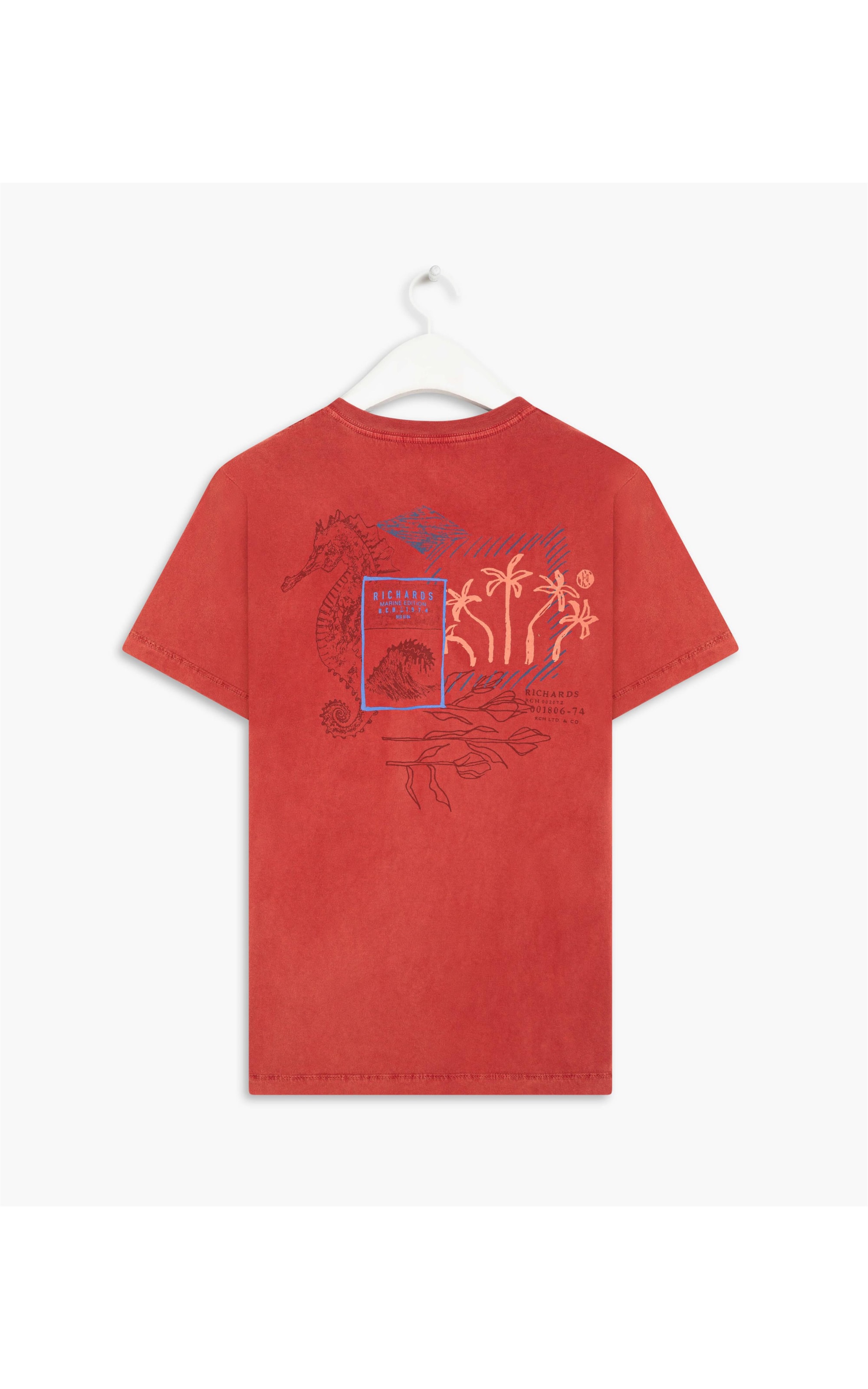 T-Shirt Laundry Collage Costas Vermelho