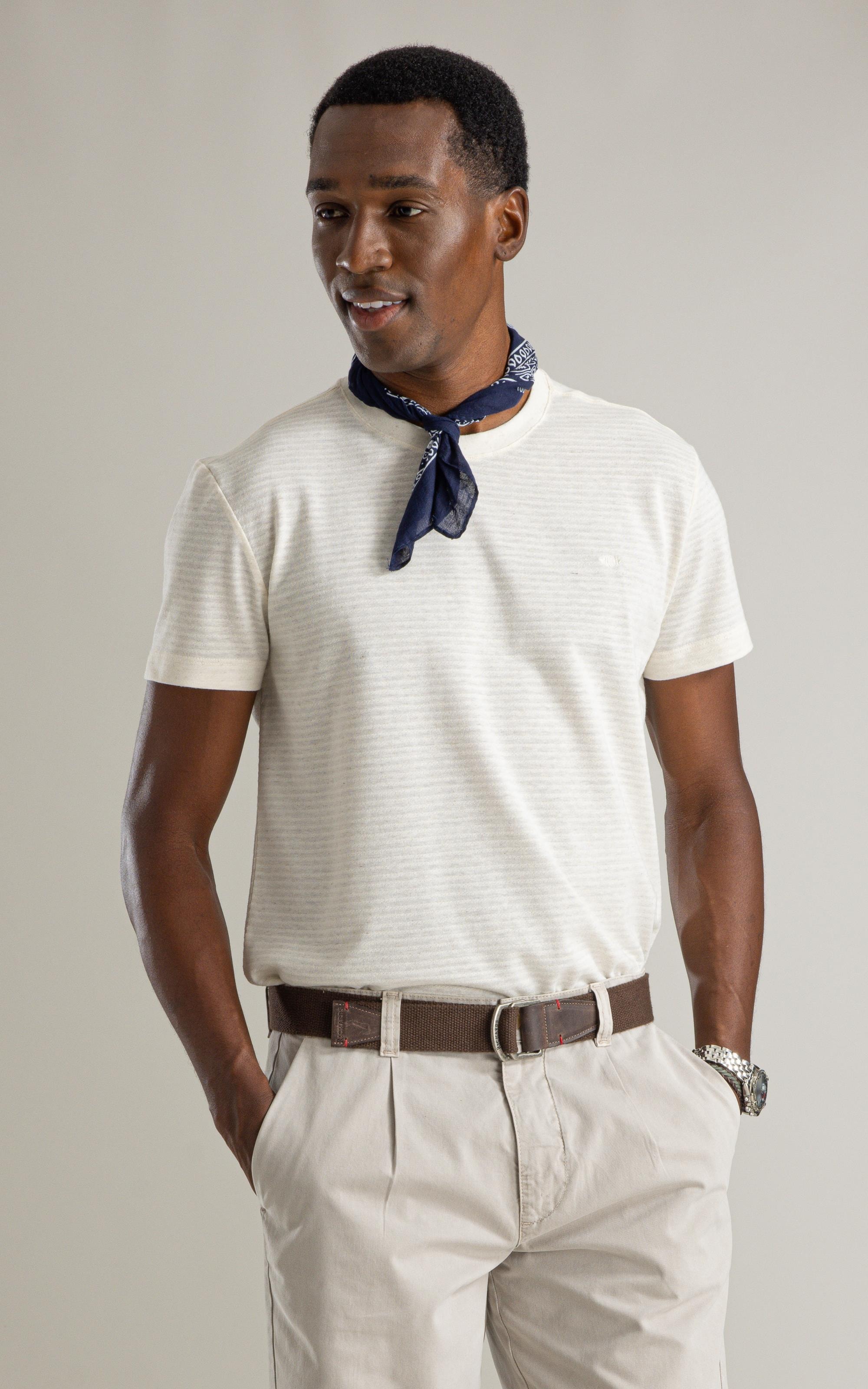 T-Shirt Linen Malha Aura Bf Natural