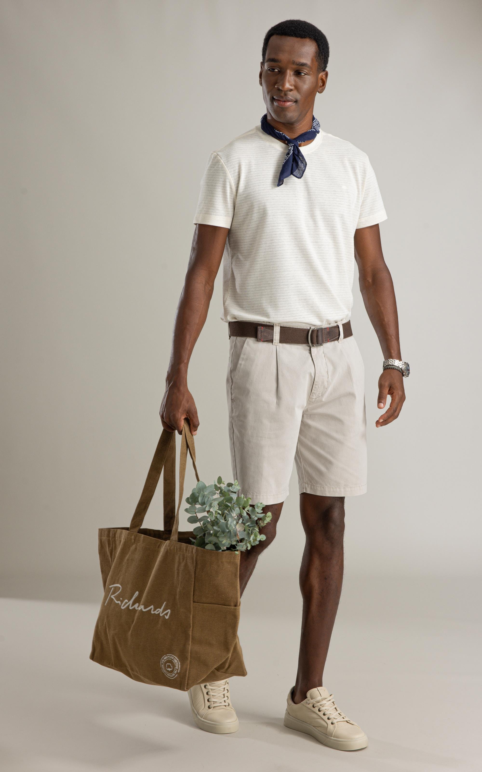 T-Shirt Linen Malha Aura Bf Natural