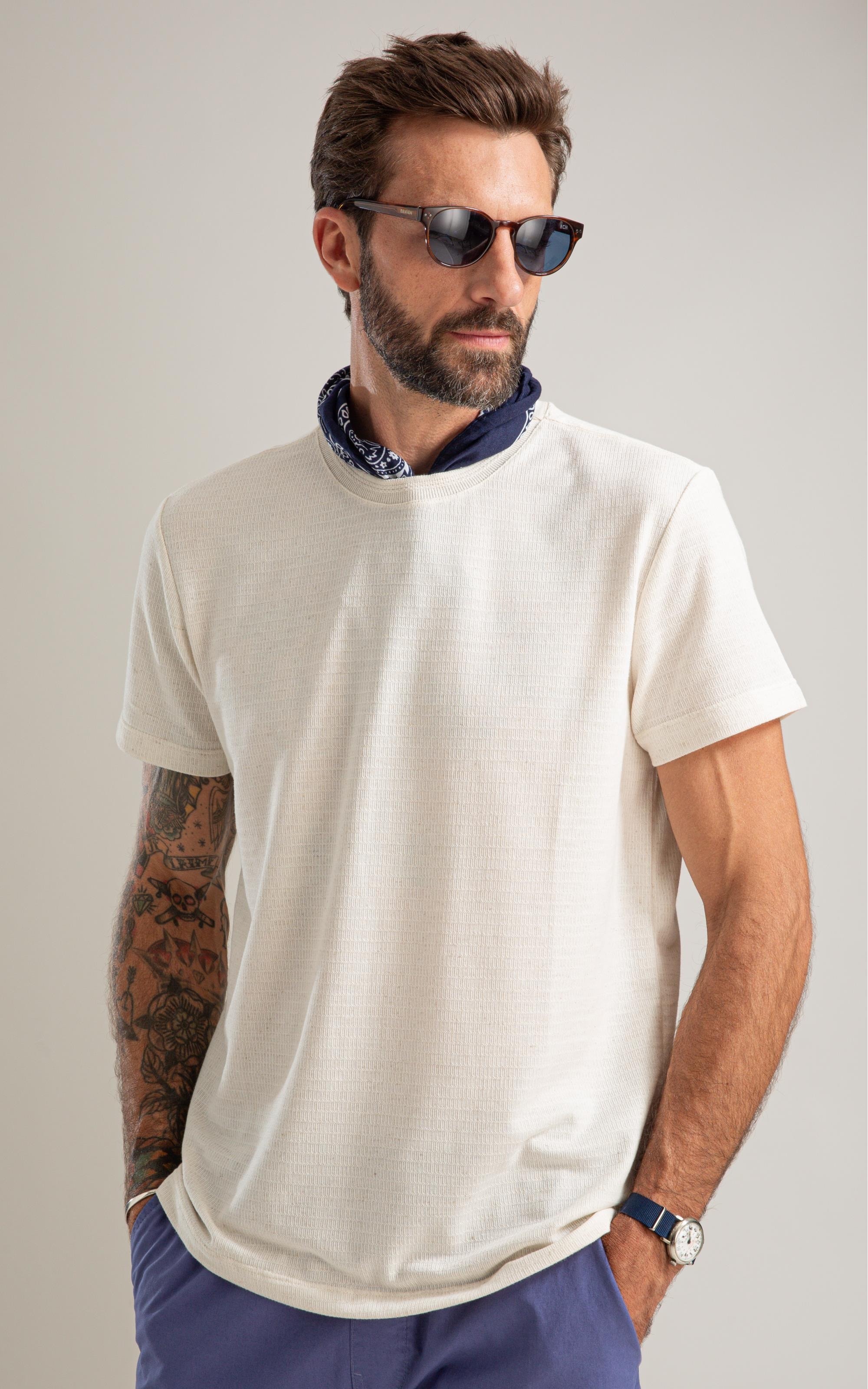 T-Shirt Linen Malha Gales Mc Bf Natural
