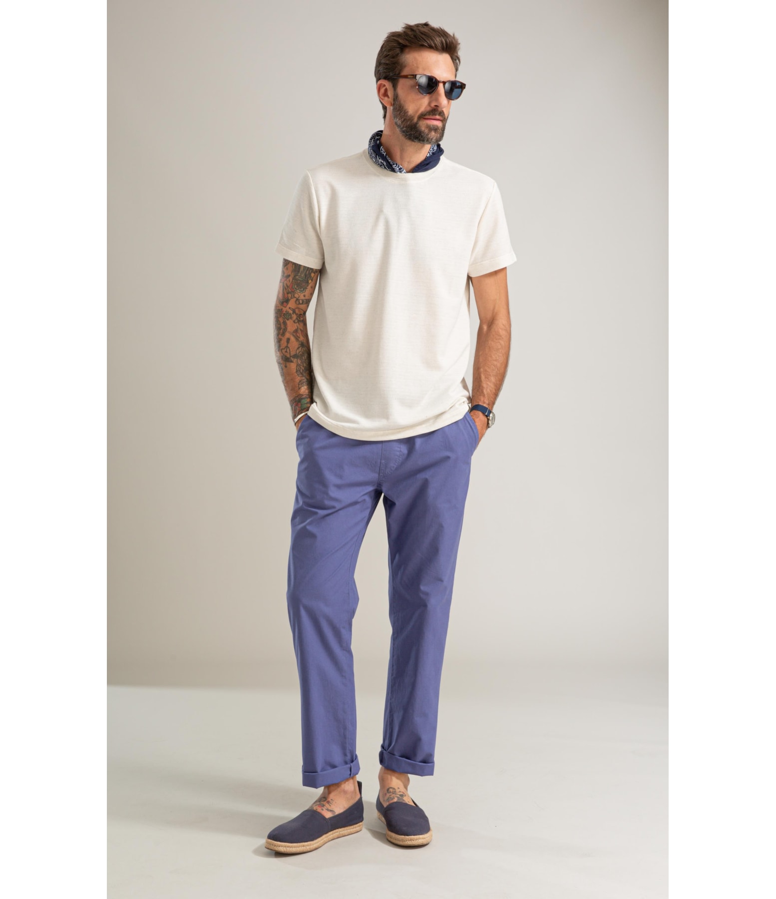 T-Shirt Linen Malha Gales Mc Bf Natural