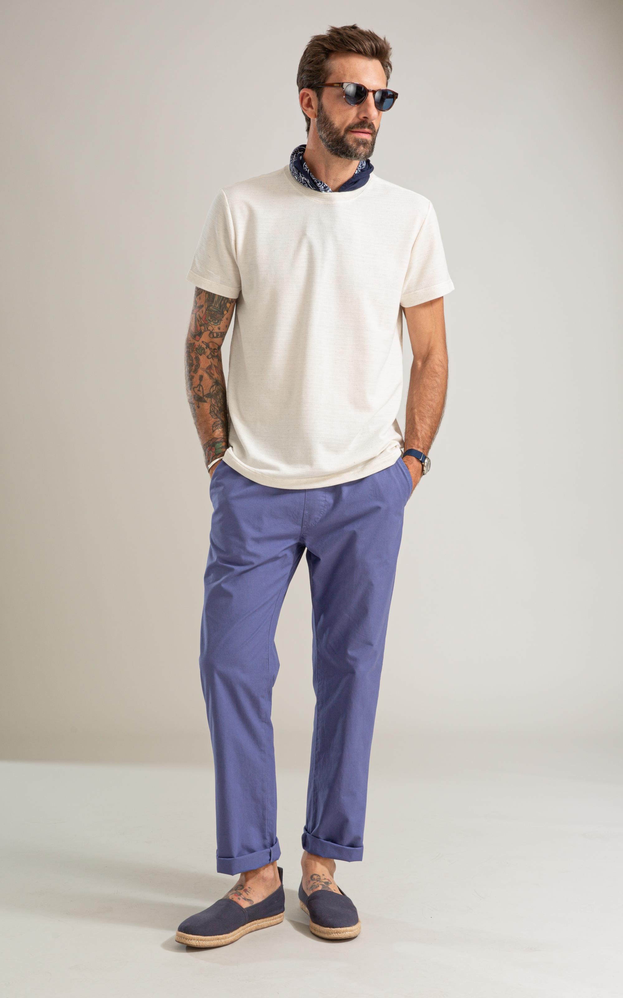 T-Shirt Linen Malha Gales Mc Bf Natural
