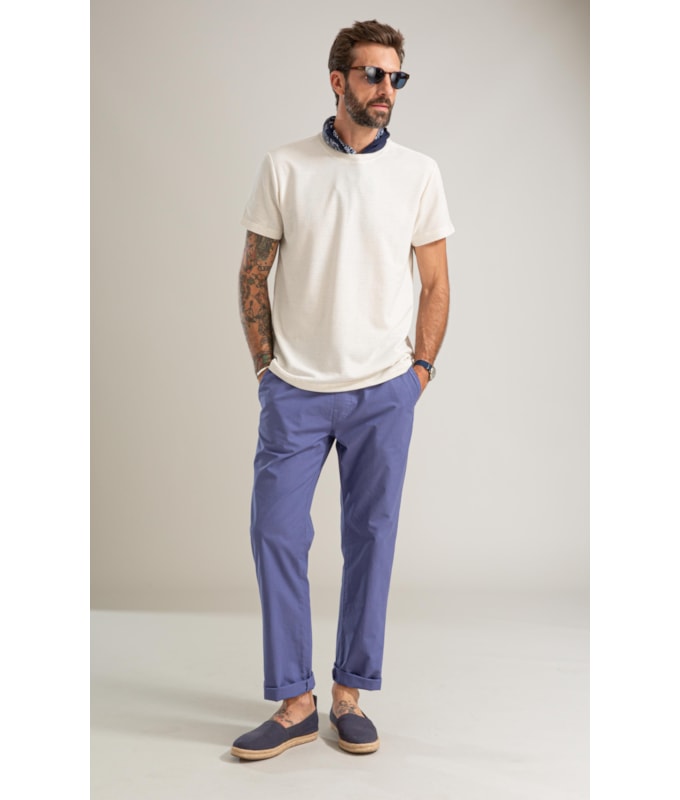 T-Shirt Linen Malha Gales Mc Bf Natural