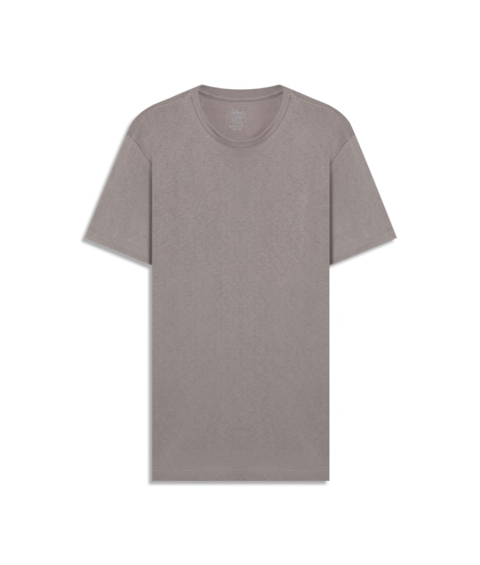 T-Shirt Linen New Basic Fit Cinza