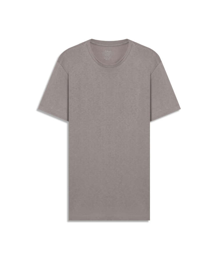 T-Shirt Linen New Basic Fit Cinza