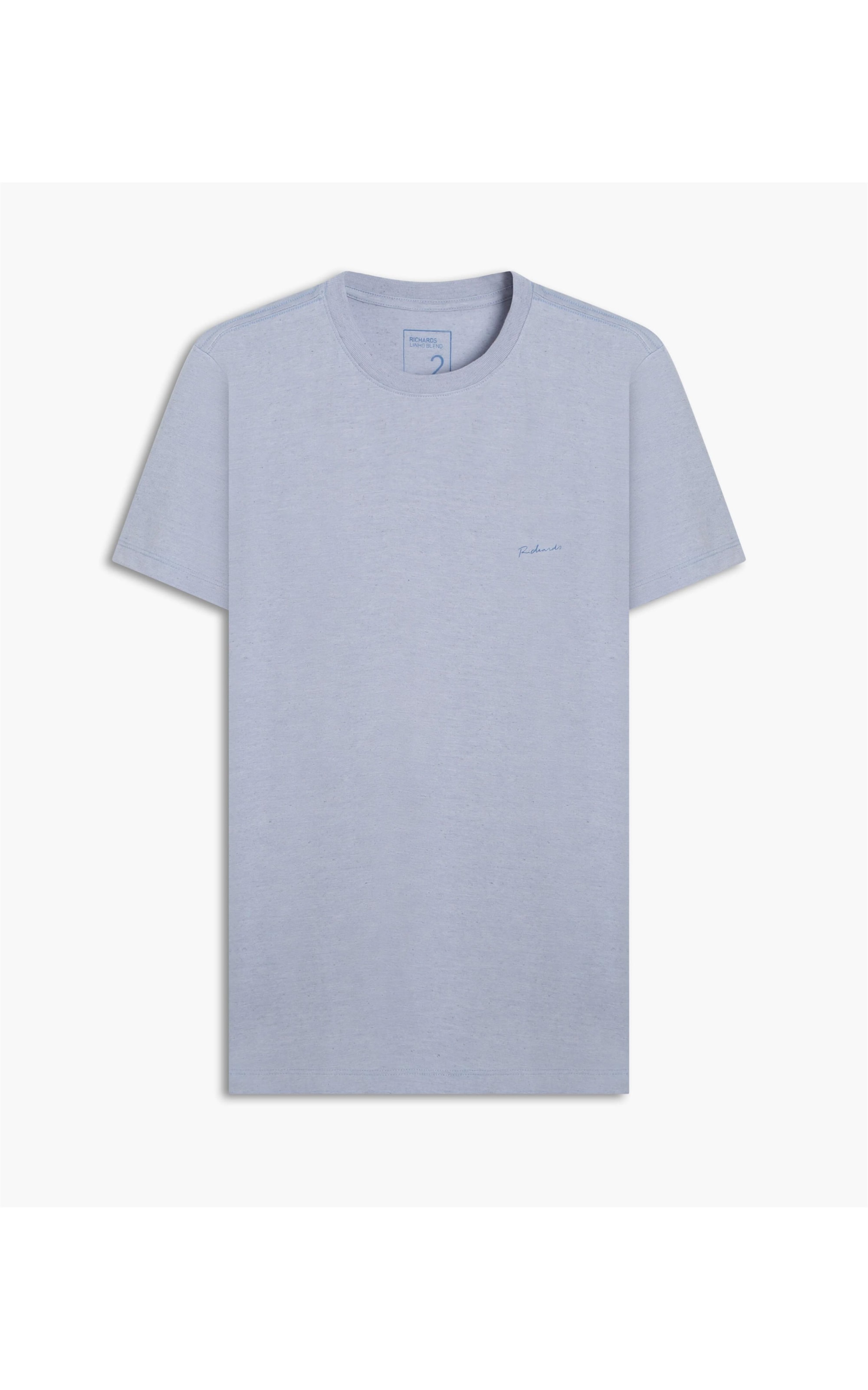 T-Shirt Linho  Araras Costas Azul Claro