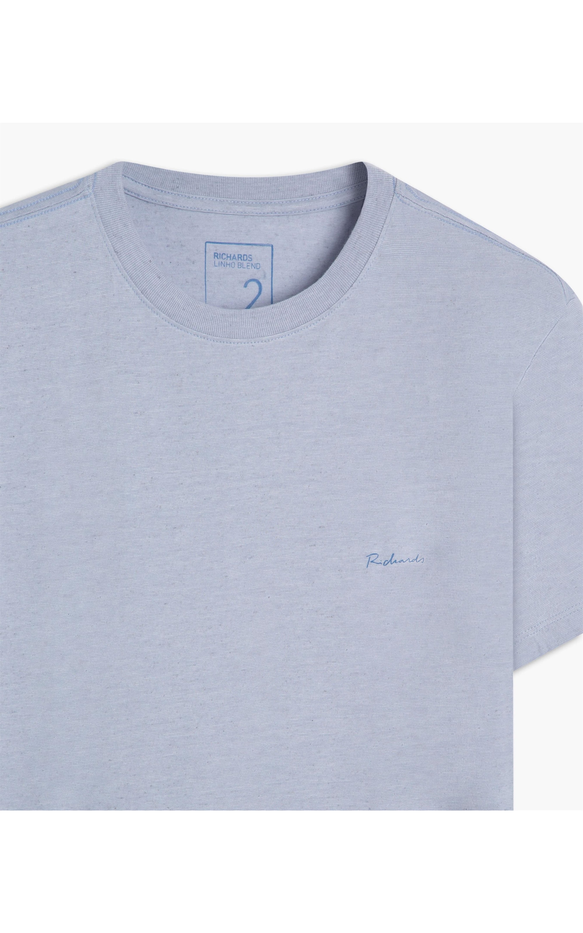 T-Shirt Linho  Araras Costas Azul Claro