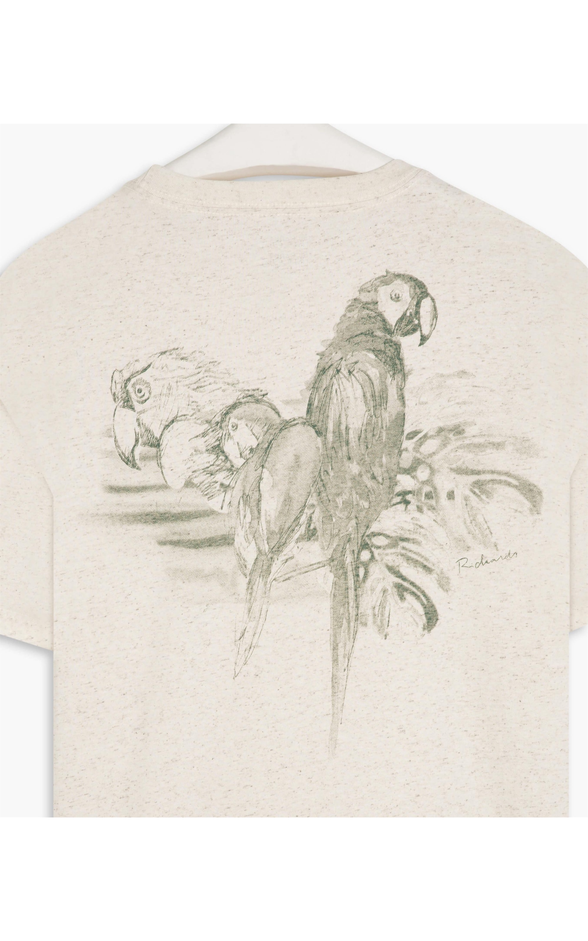 T-Shirt Linho  Araras Costas Natural
