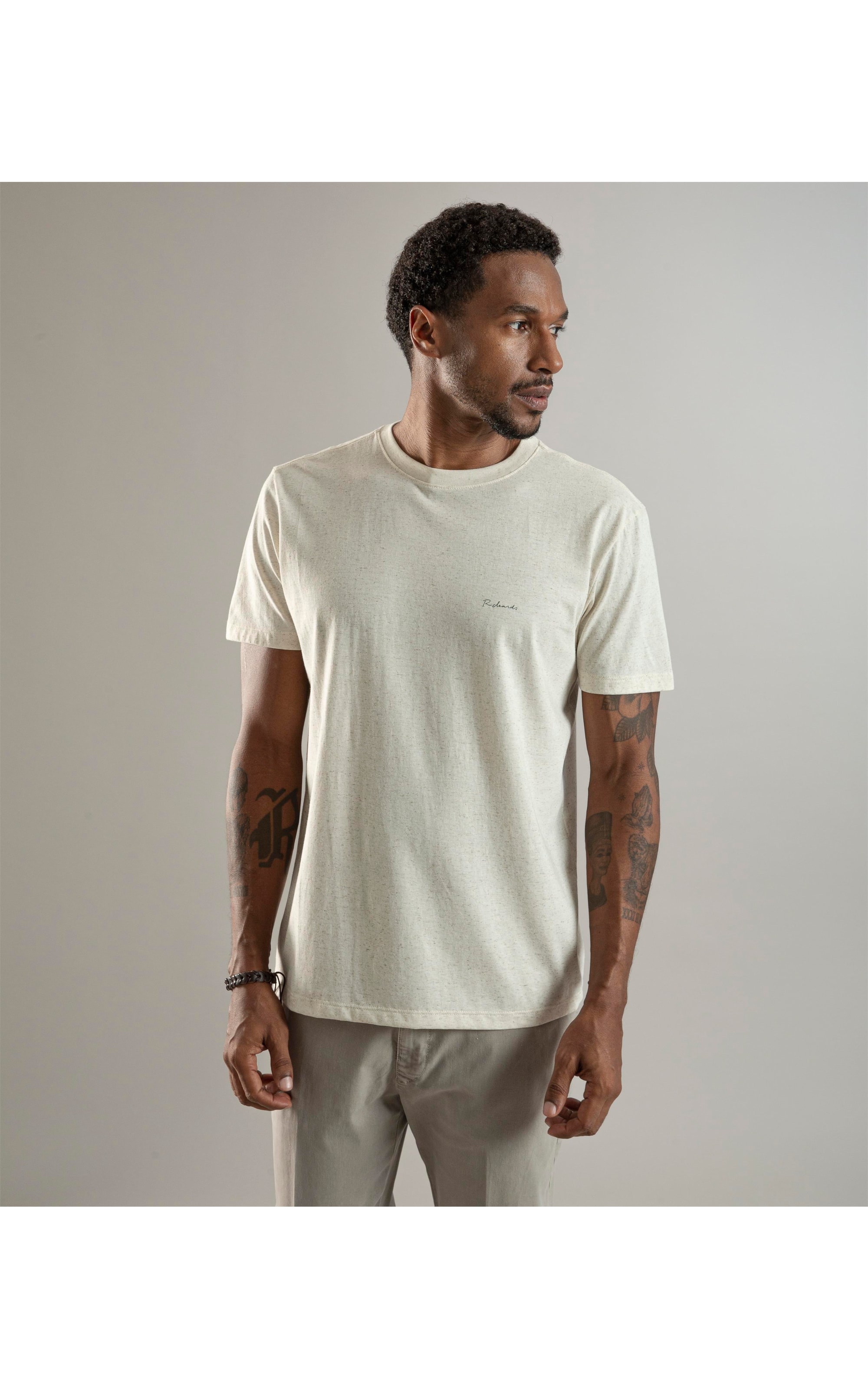 T-Shirt Linho  Araras Costas Natural