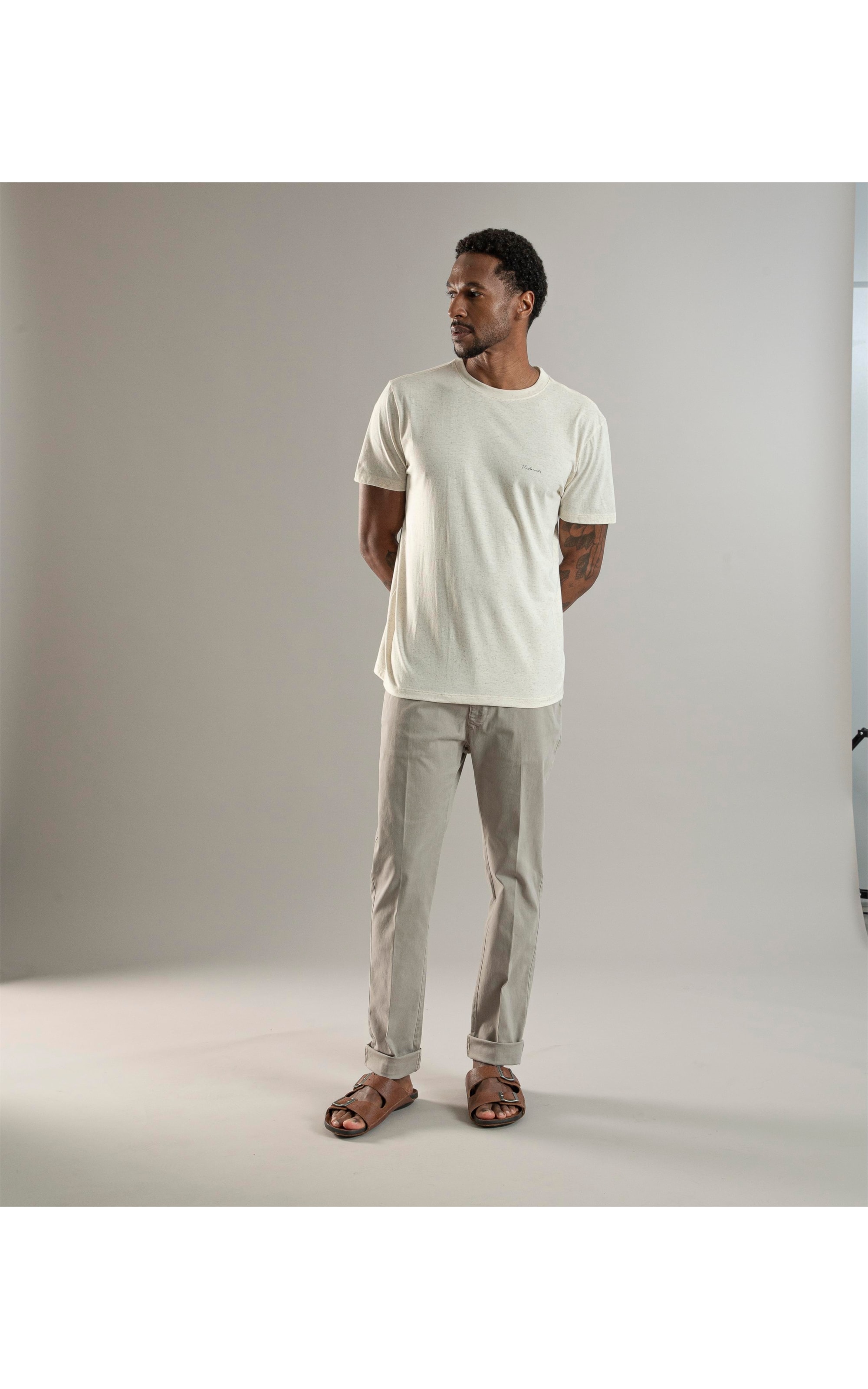 T-Shirt Linho  Araras Costas Natural