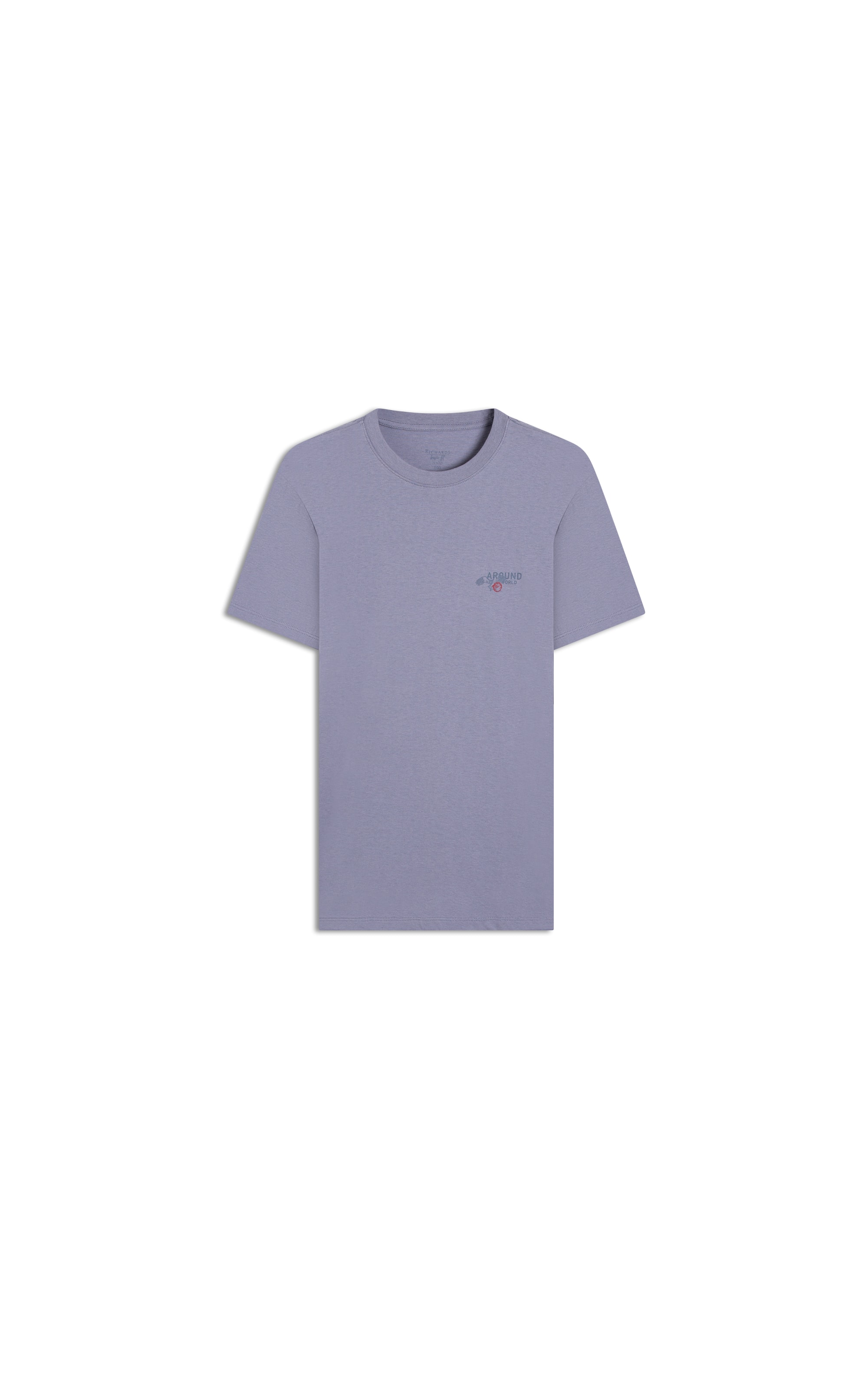T-Shirt Linho  Around The World  Basic Fit Purple Gray
