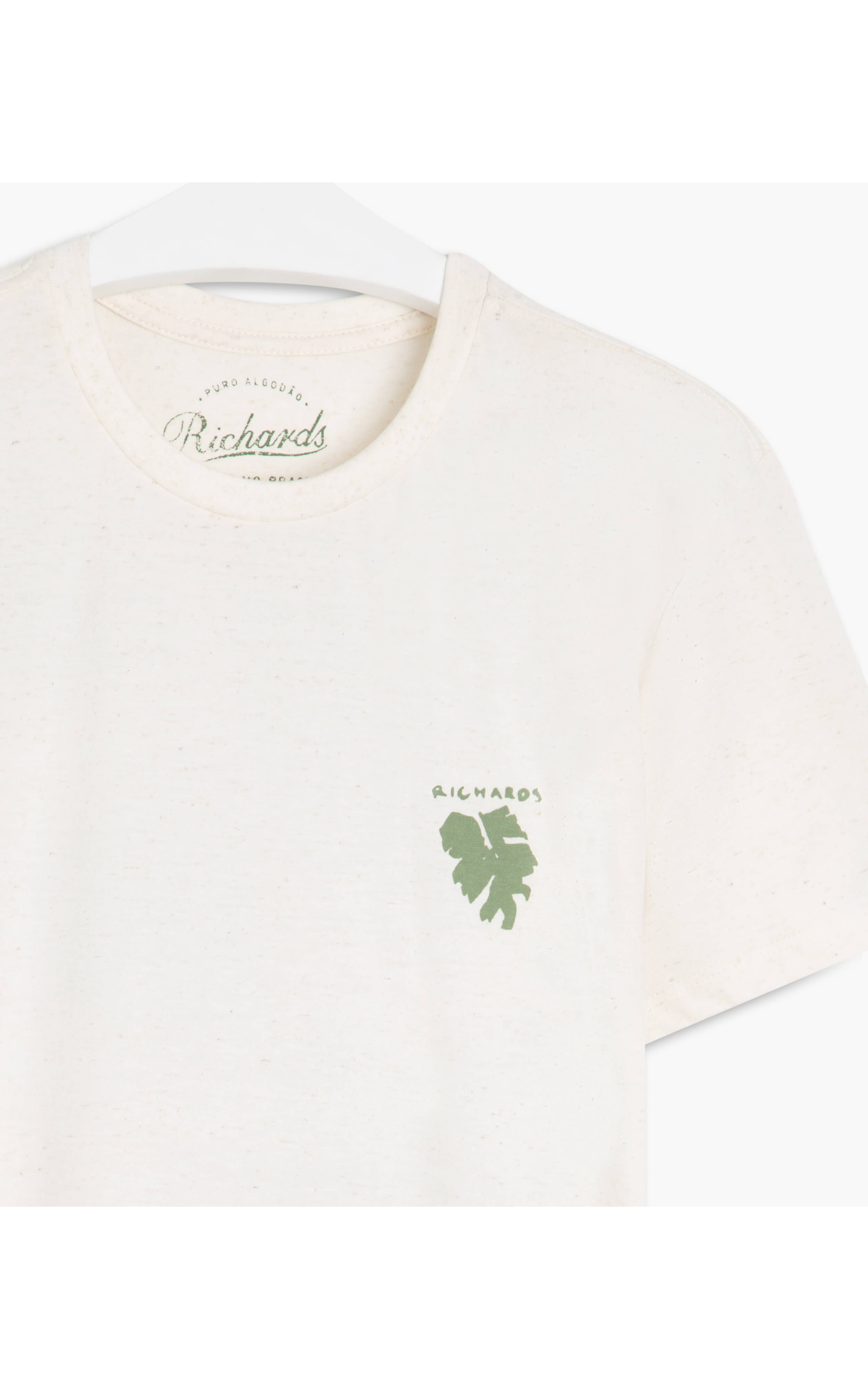 T-Shirt Linho  Chalk Monstera Natural