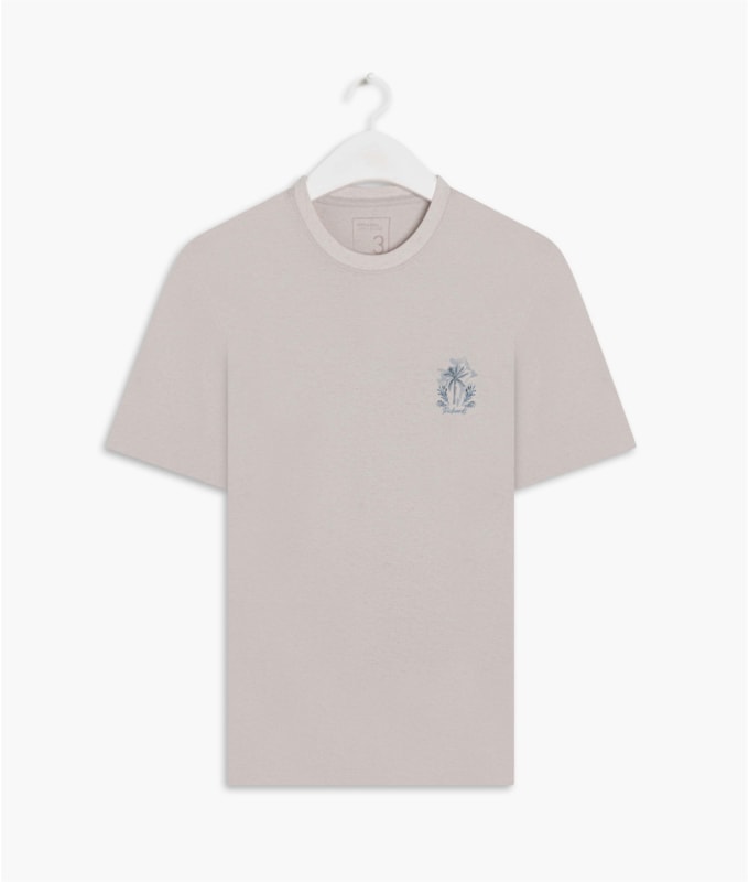 T-Shirt Linho Cote Palm Prata