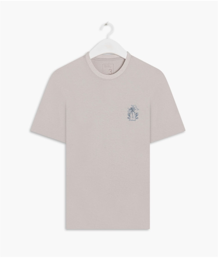 T-Shirt Linho Cote Palm Prata