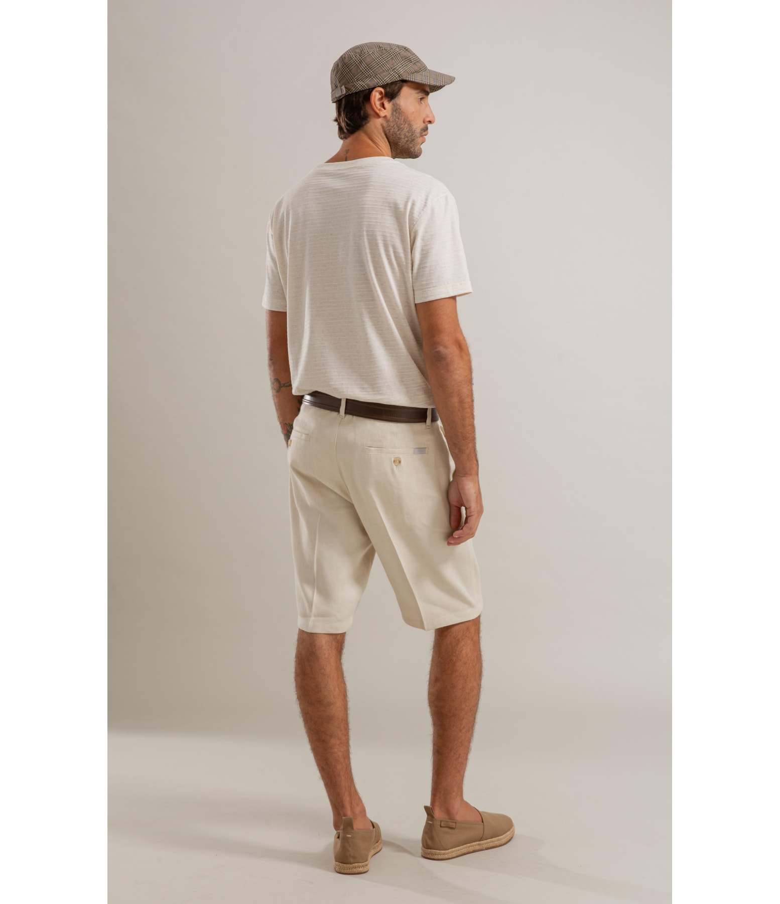 T-Shirt Linho  District  Bf Natural