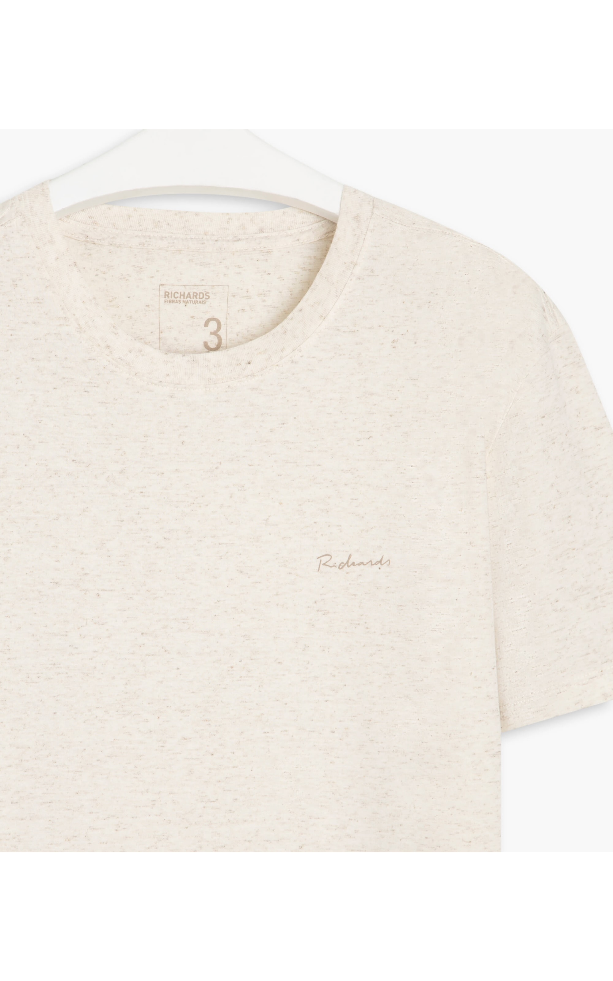 T-Shirt Linho Folhas Natural