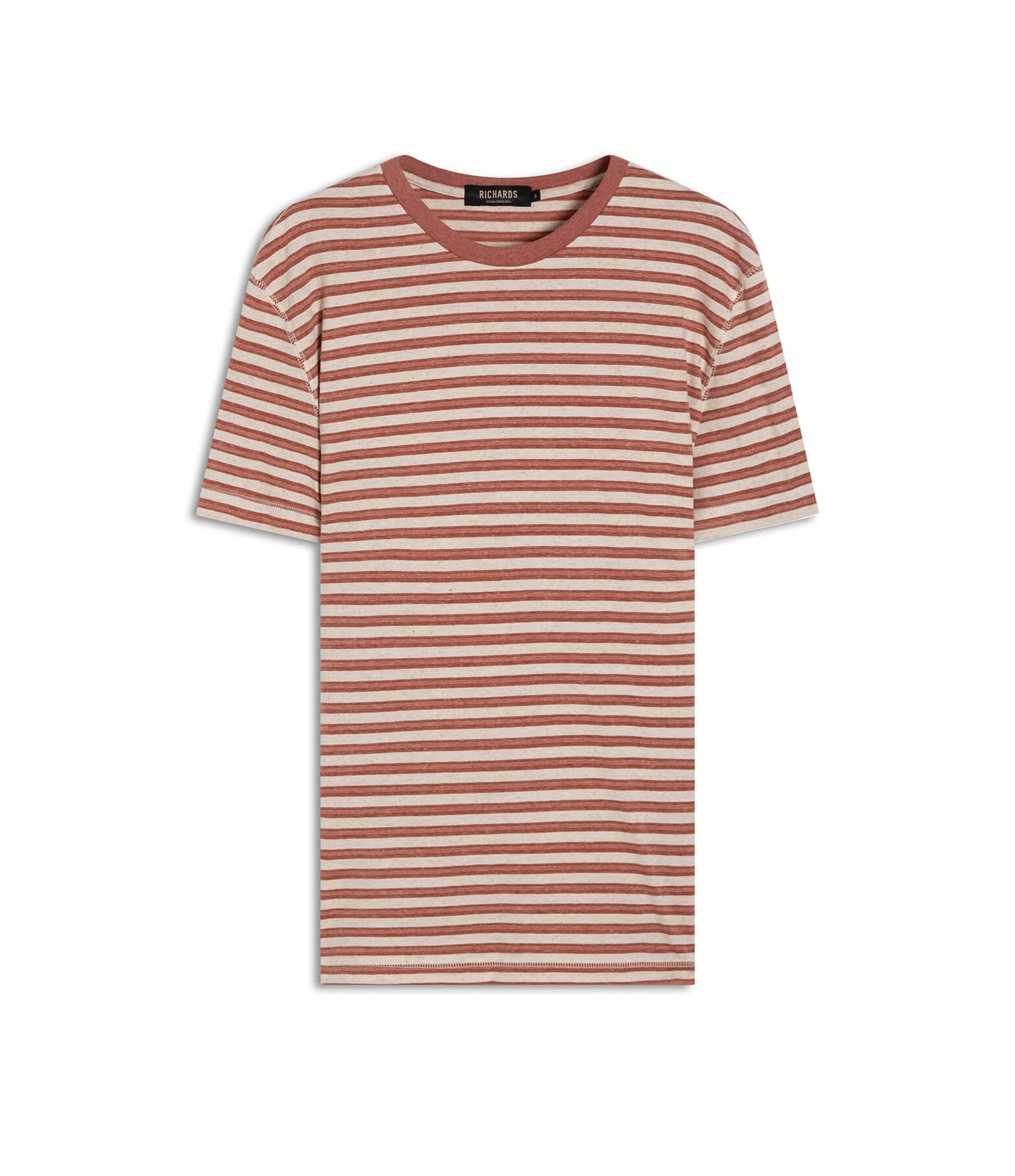  T-Shirt Linho  Listrada Arpoador Ne Cereja