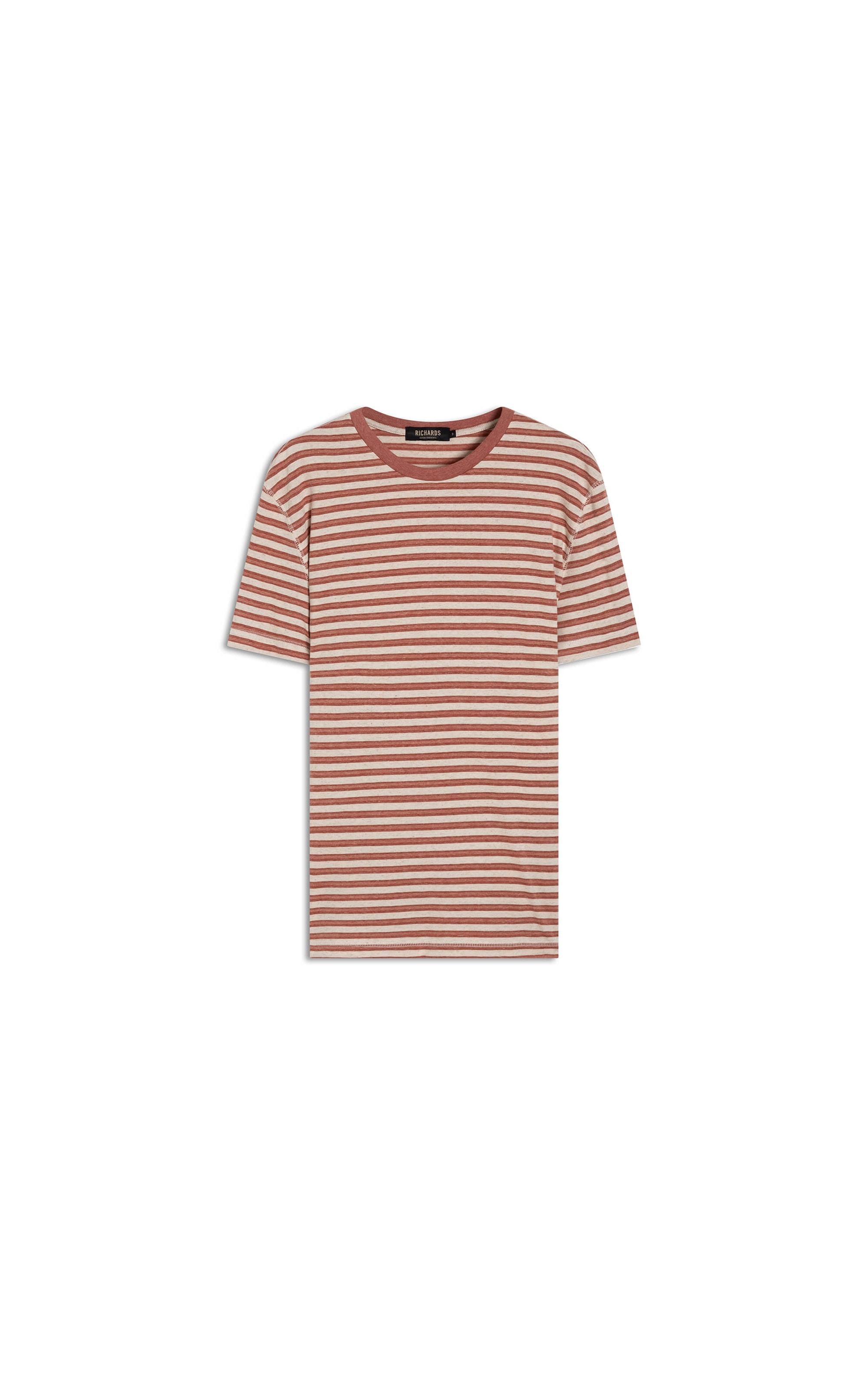  T-Shirt Linho  Listrada Arpoador Ne Cereja