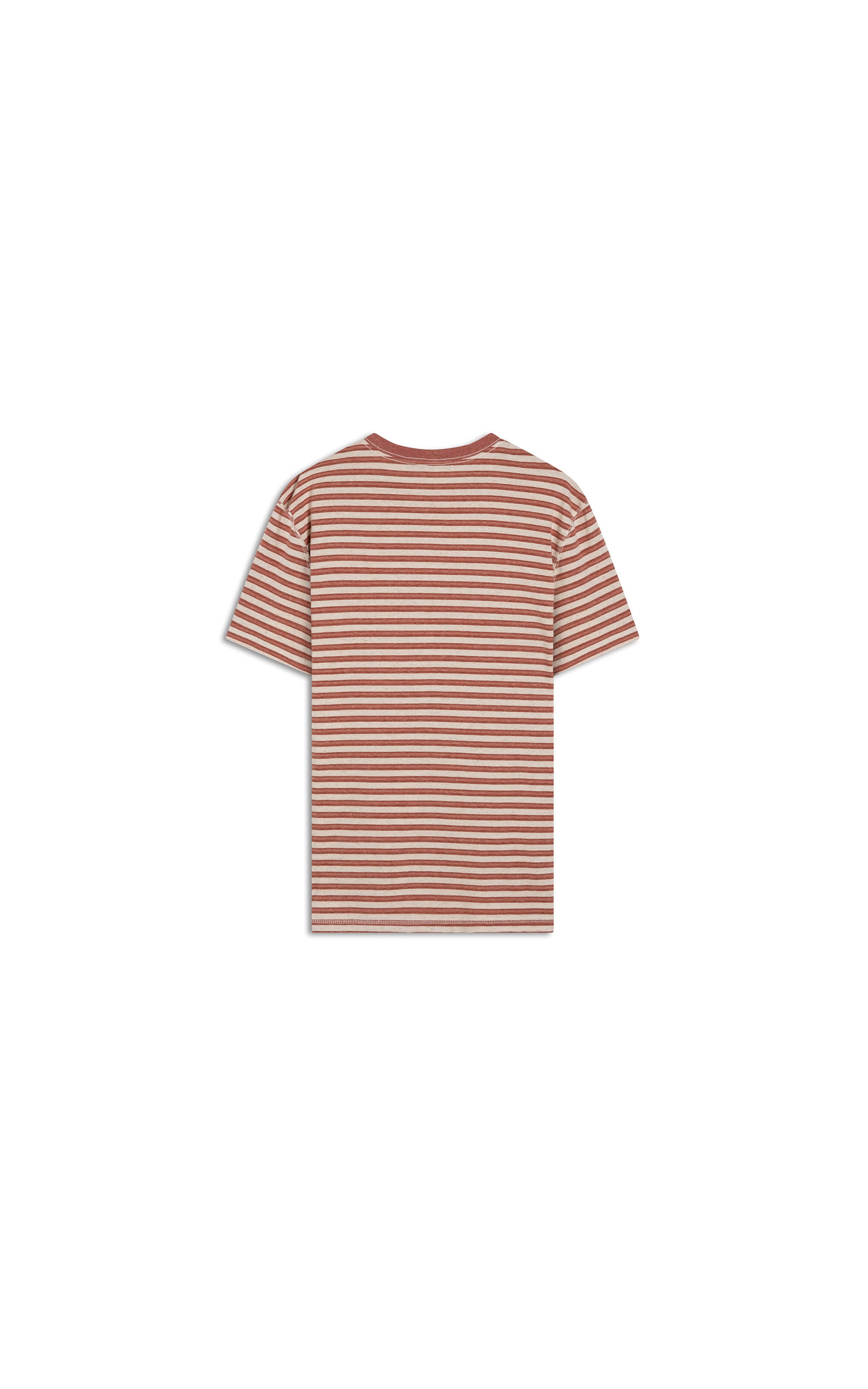  T-Shirt Linho  Listrada Arpoador Ne Cereja