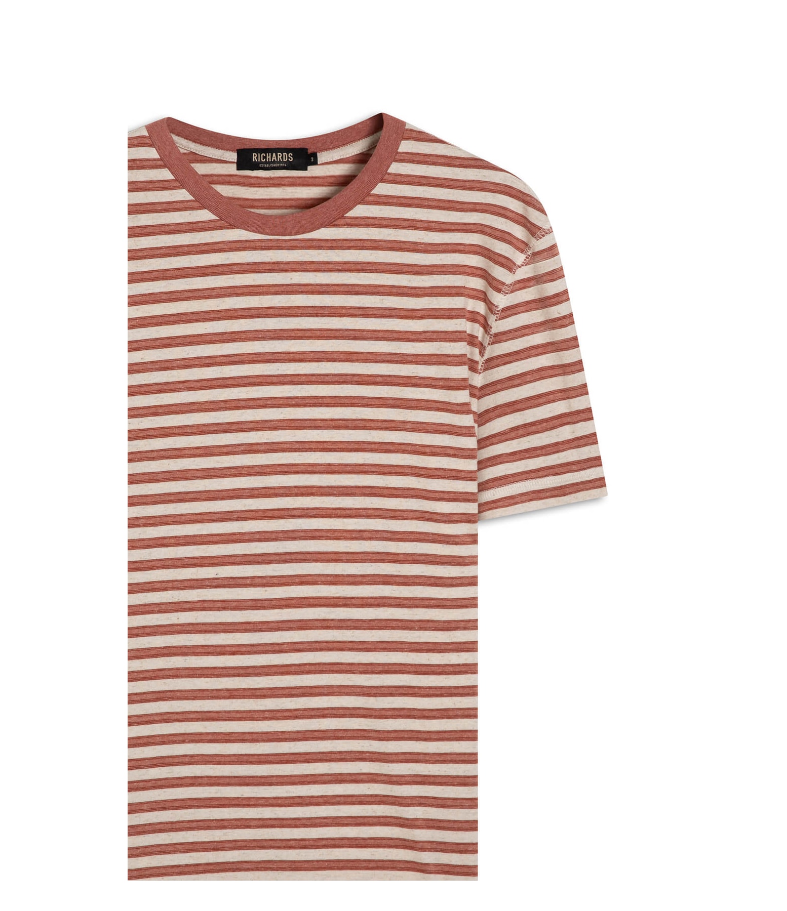  T-Shirt Linho  Listrada Arpoador Ne Cereja