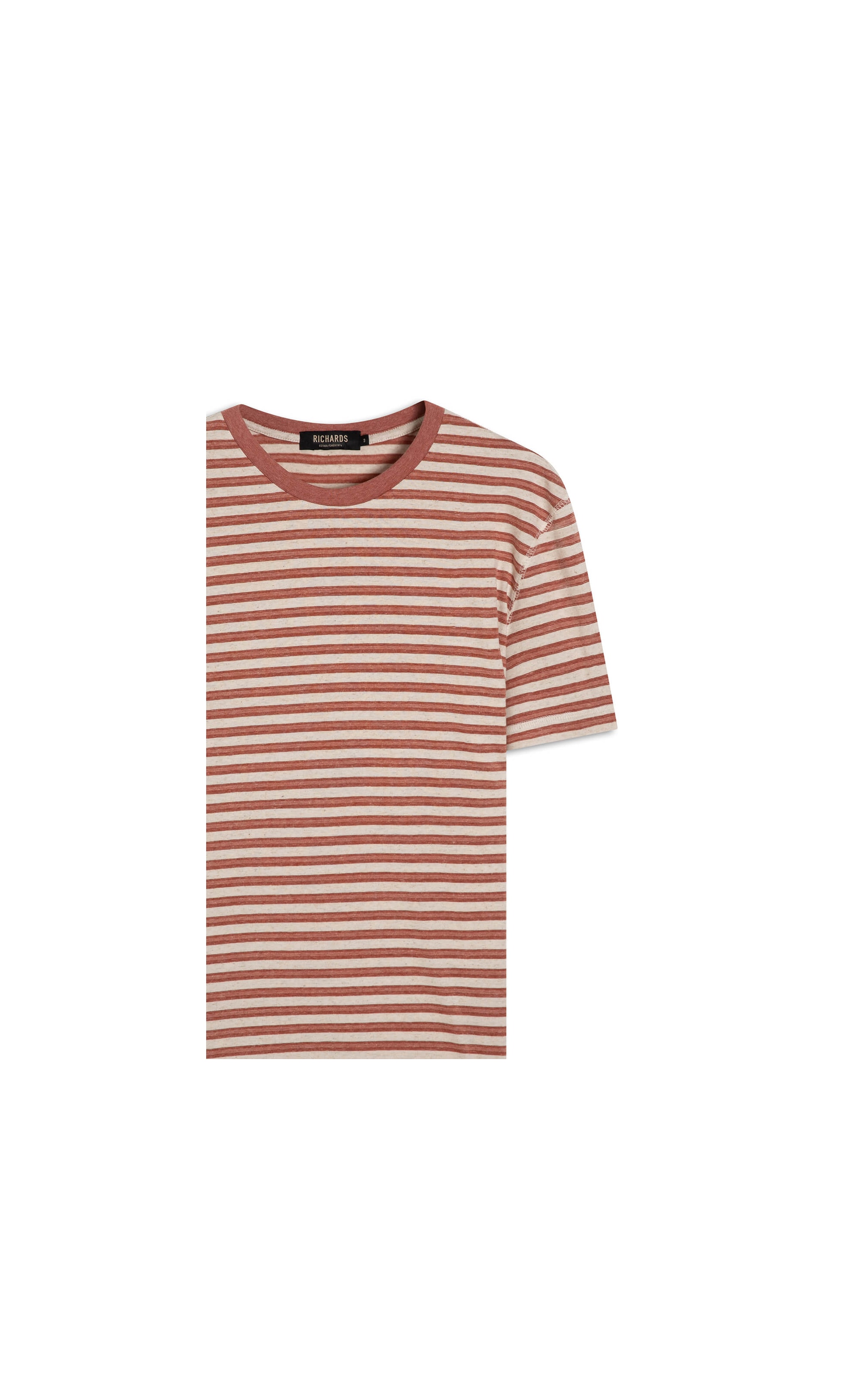  T-Shirt Linho  Listrada Arpoador Ne Cereja