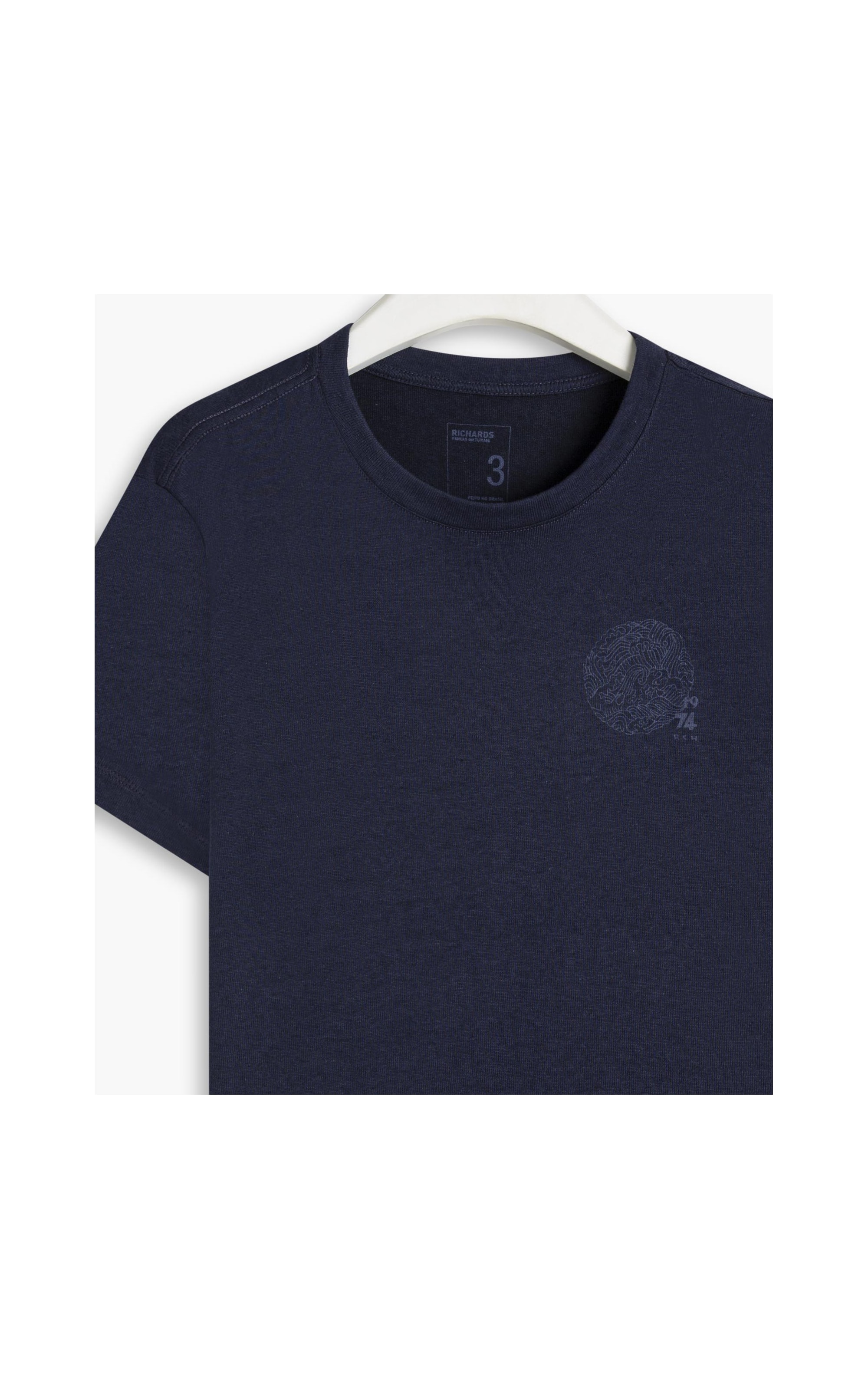 T-Shirt Linho  Mini Wave Dark Navy